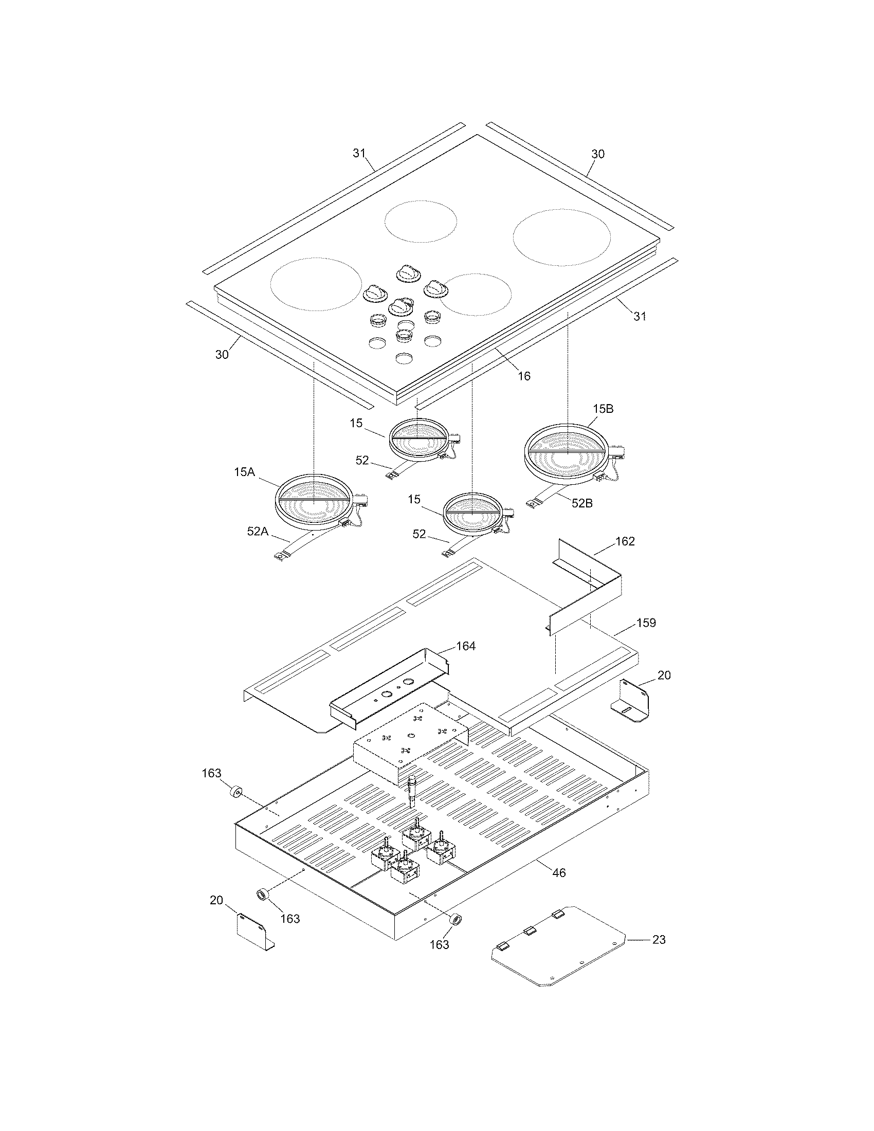 Frigidaire FEC32S6ASF maintop diagram