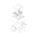 Frigidaire CFES365EQ3 top/drawer diagram