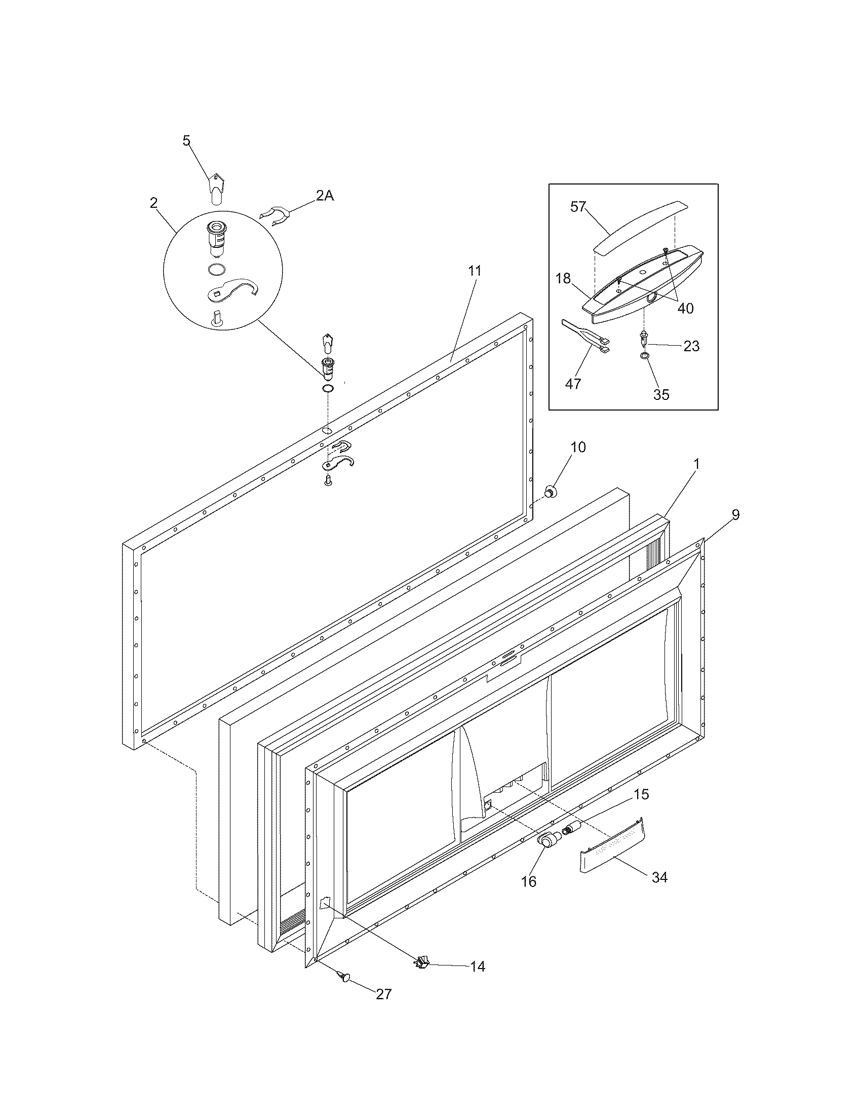 Kenmore 25316562101 door diagram