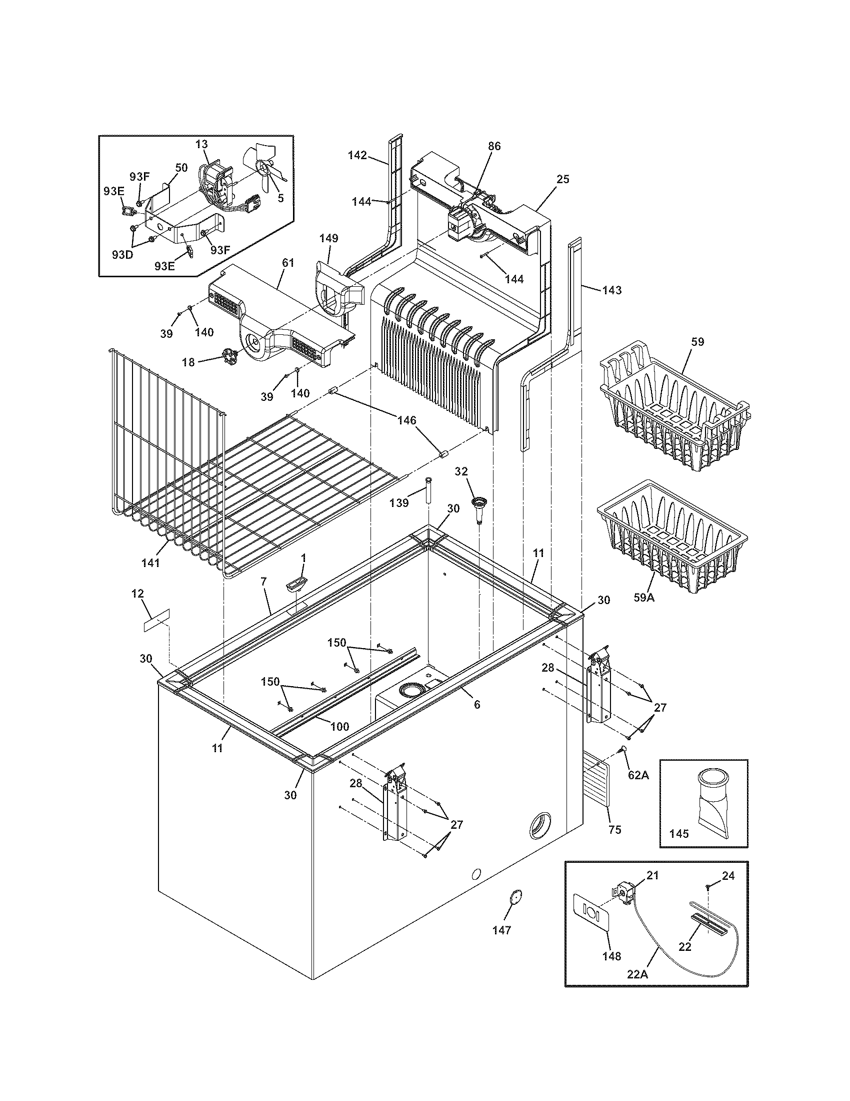 Kenmore 25316562101 cabinet diagram