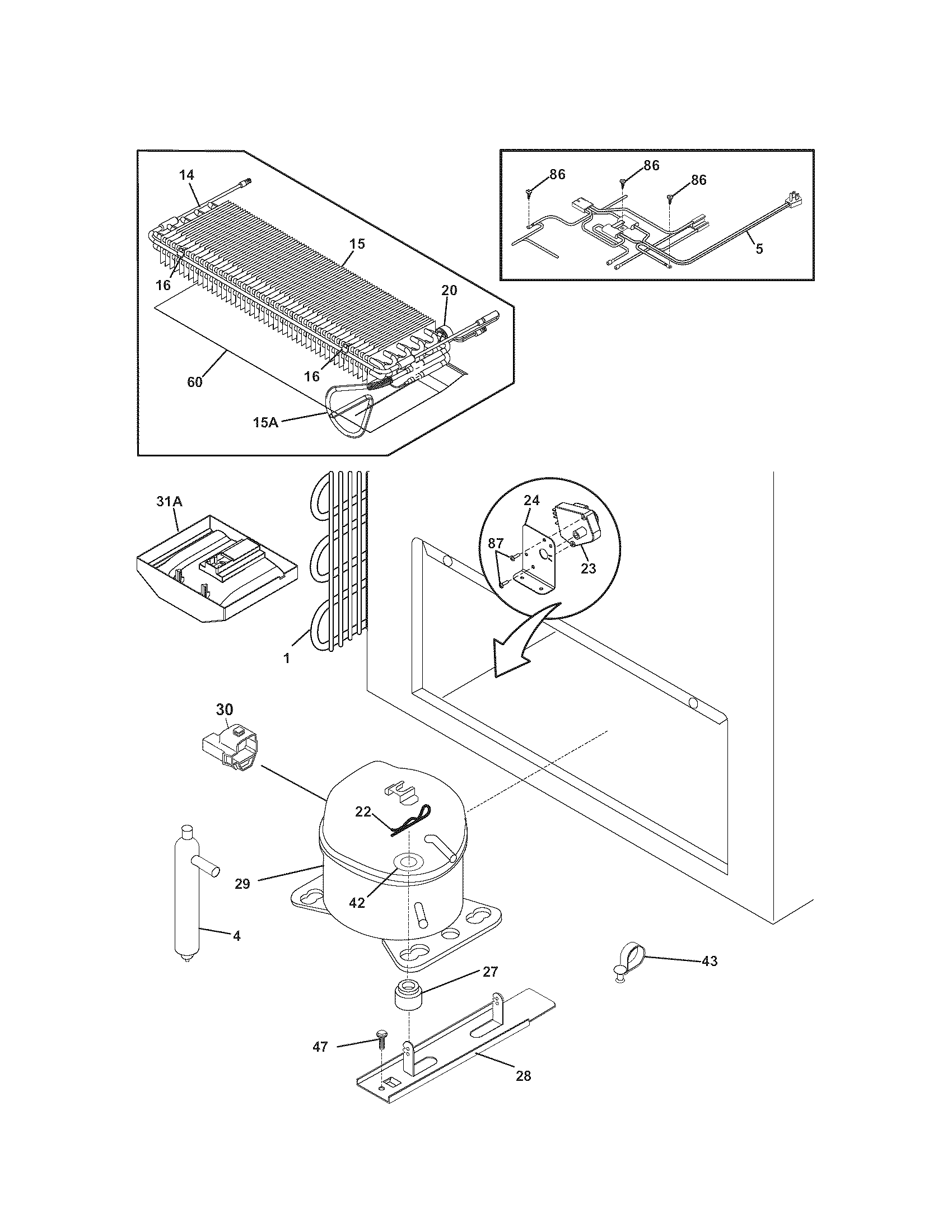 Kenmore 25316562101 system diagram
