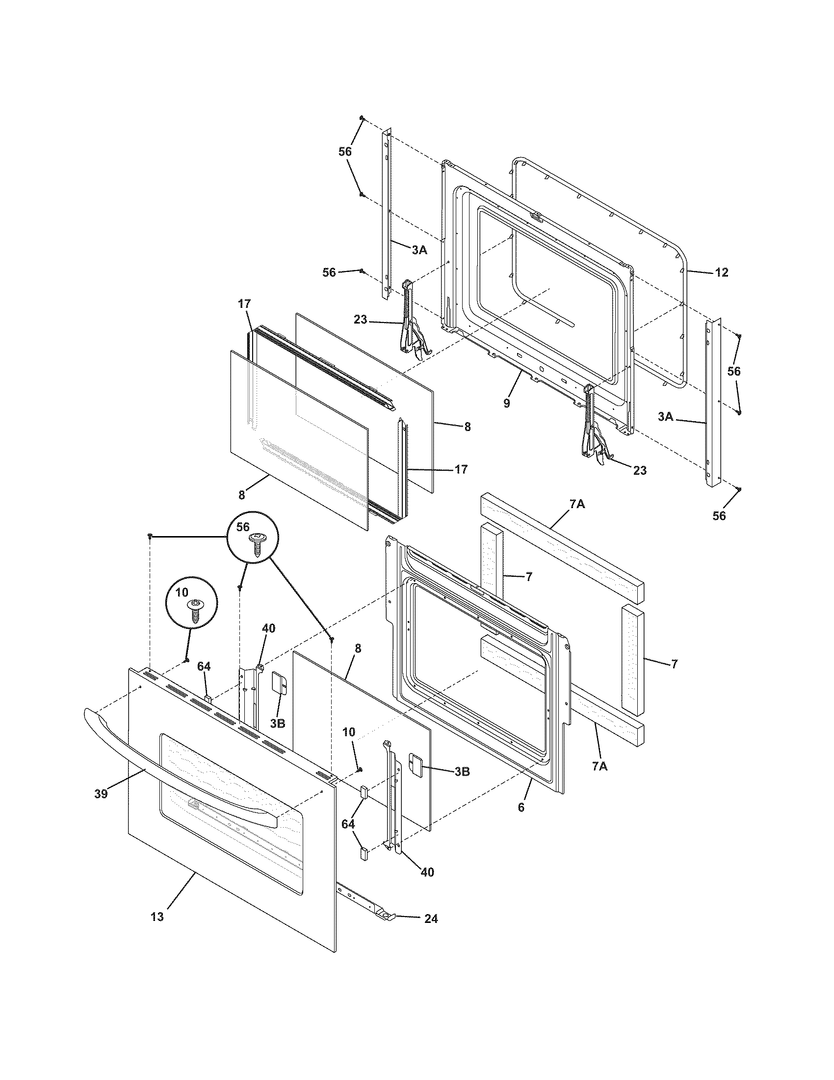 Frigidaire FEB27T6FCB doors diagram