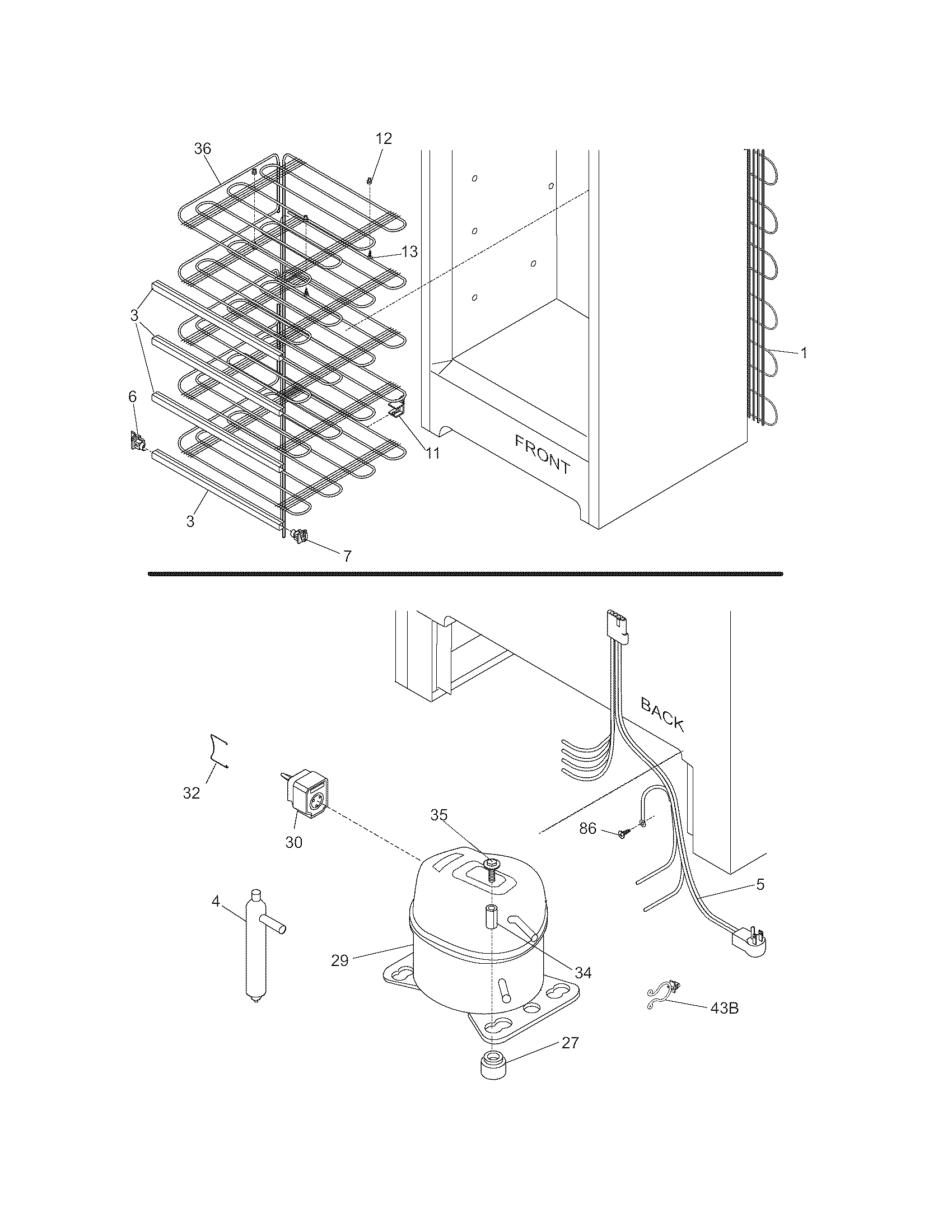 Frigidaire FFU2124DW9 system diagram
