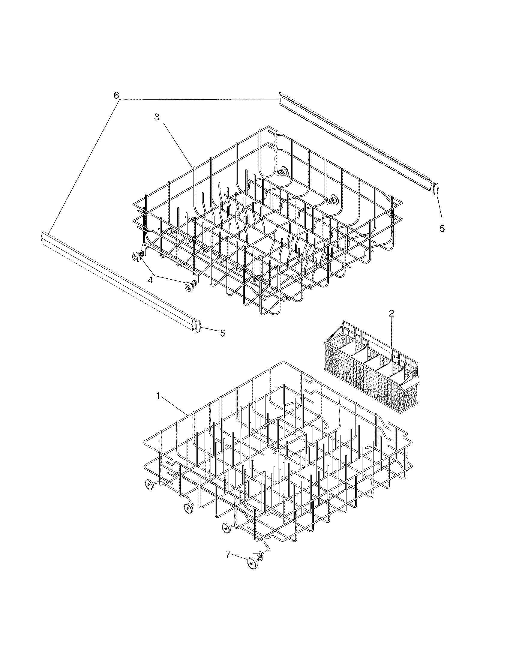 Kenmore 58714012402 racks diagram