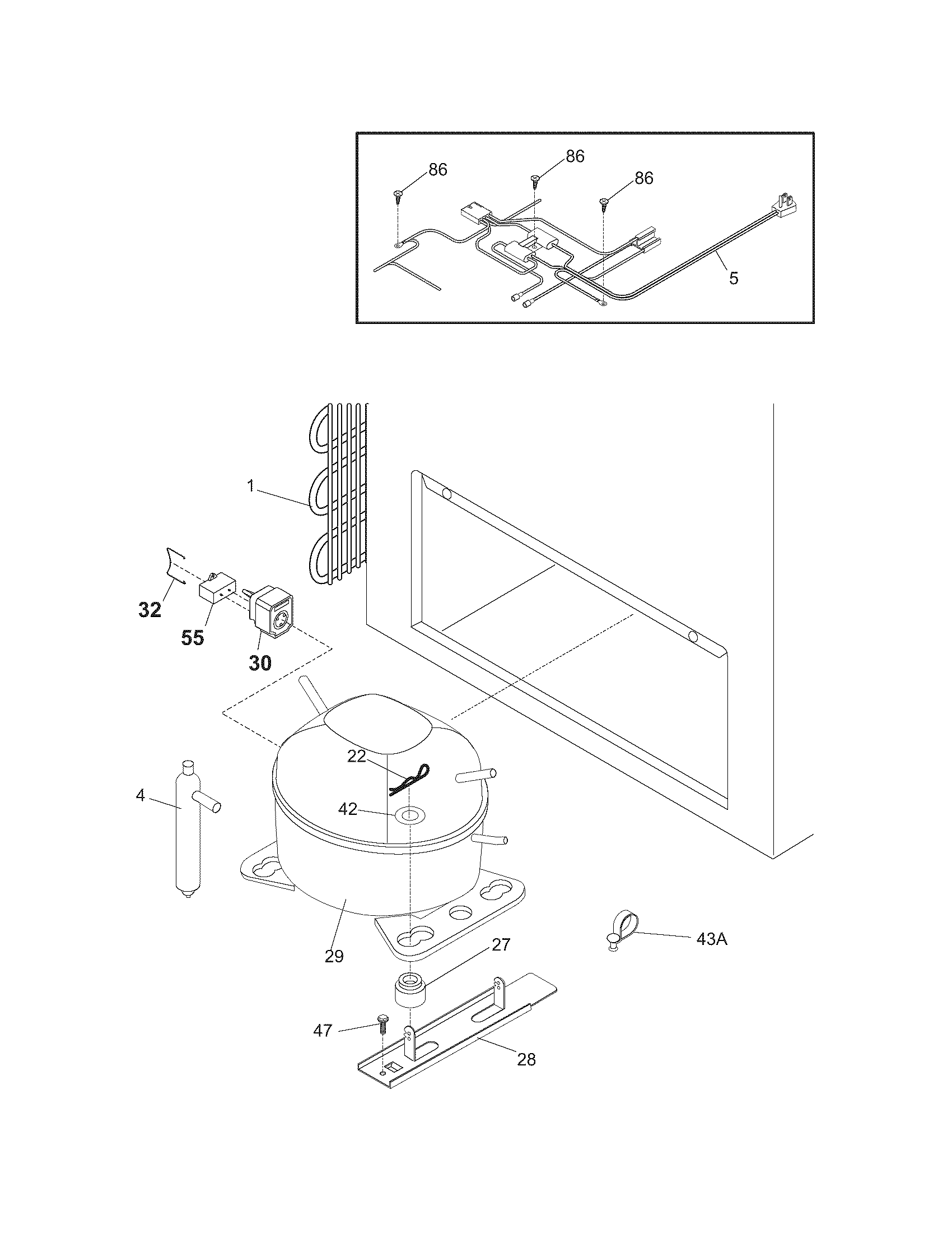 Frigidaire FCCS151FW1 system diagram
