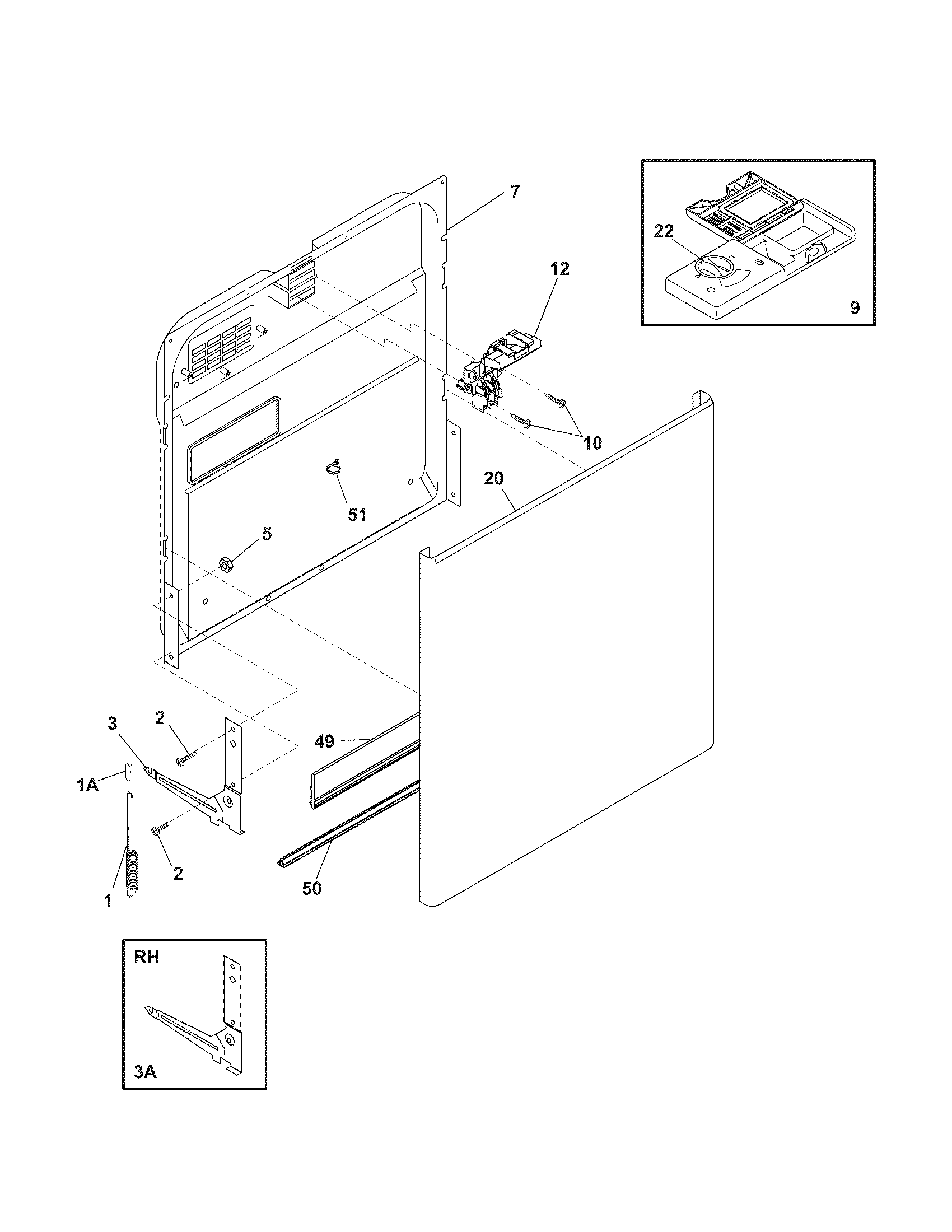 Kenmore 58715253402 door diagram