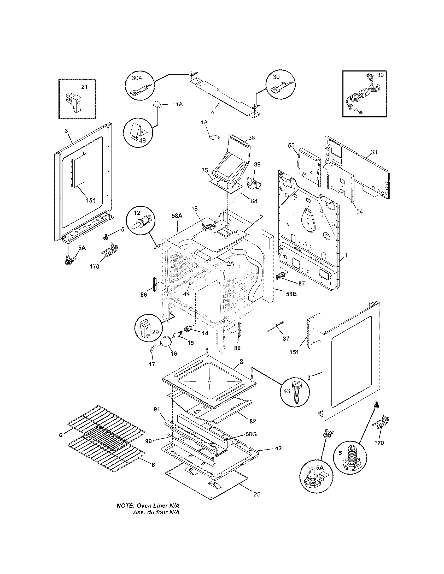 Kenmore 79078541601 body diagram