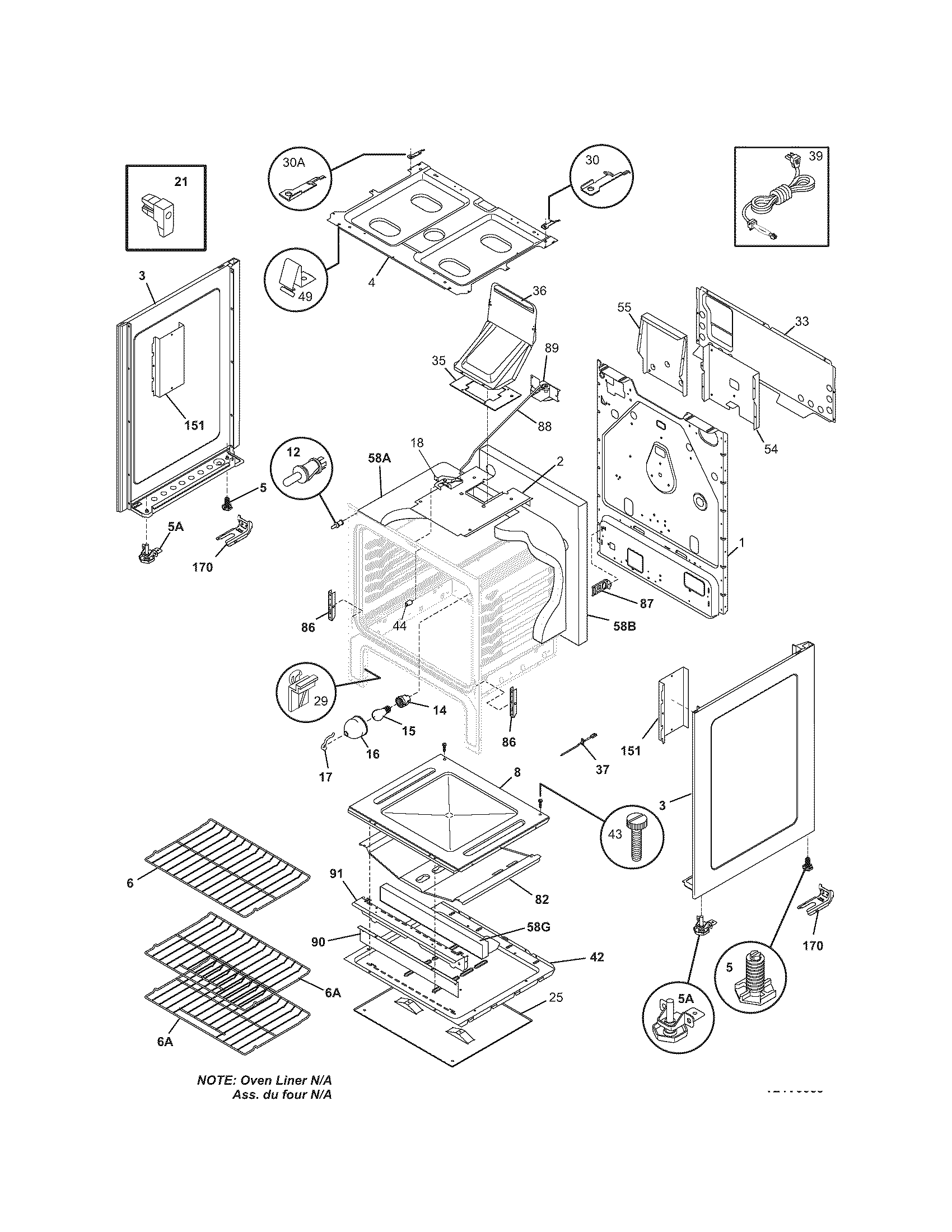 Kenmore 79078782407 body diagram