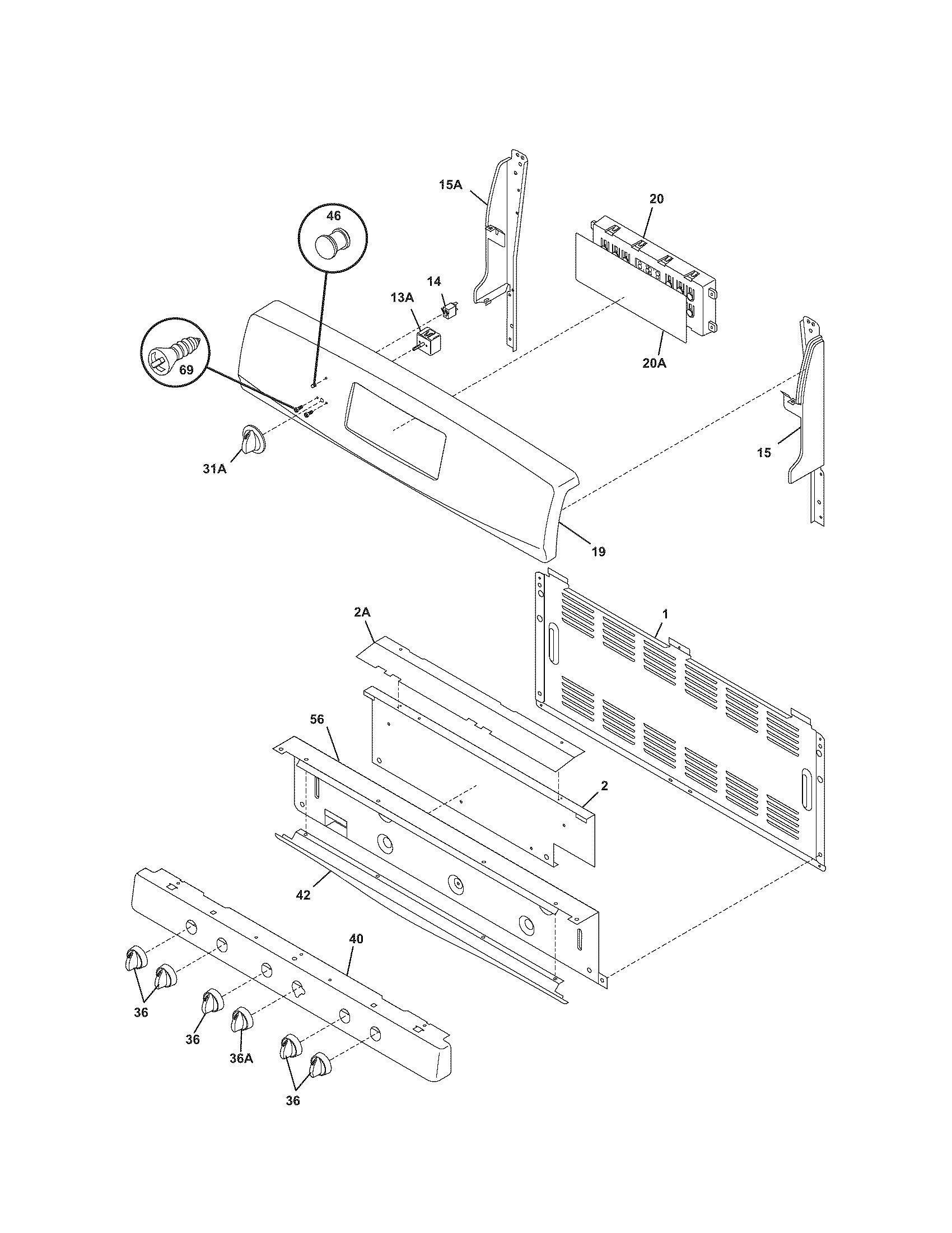 Kenmore 79078859601 backguard diagram