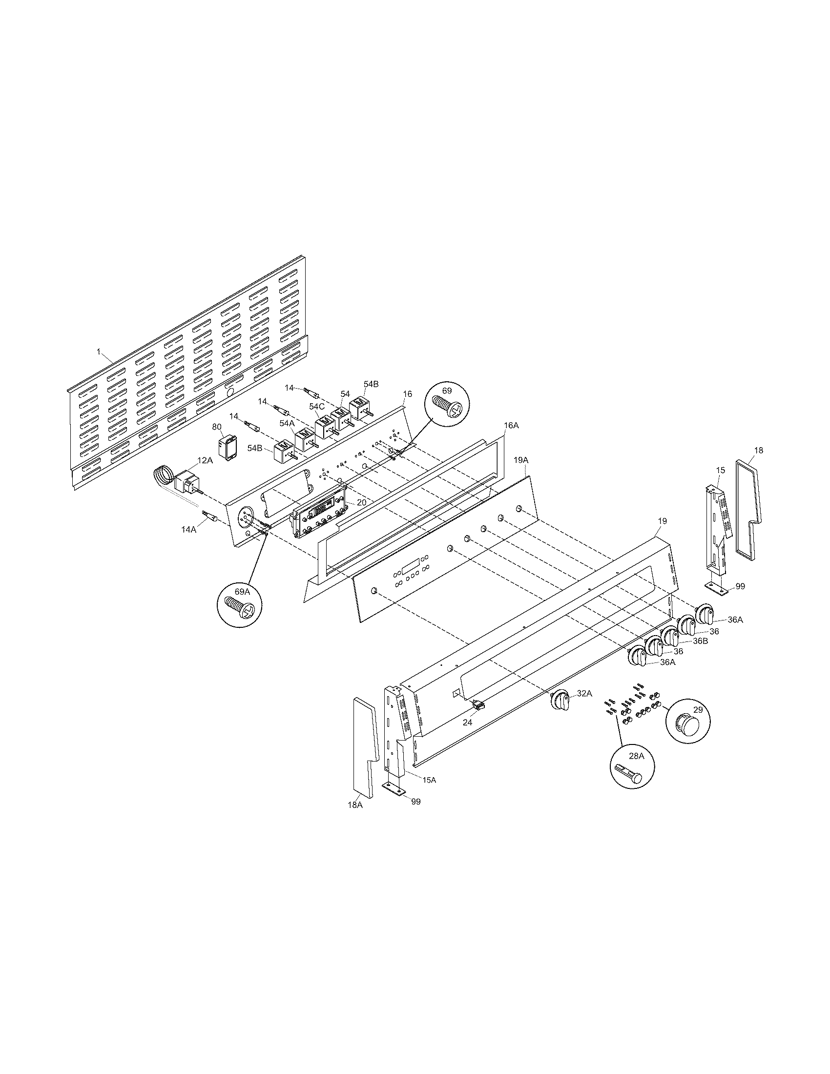 Frigidaire PLEF489CCG backguard diagram