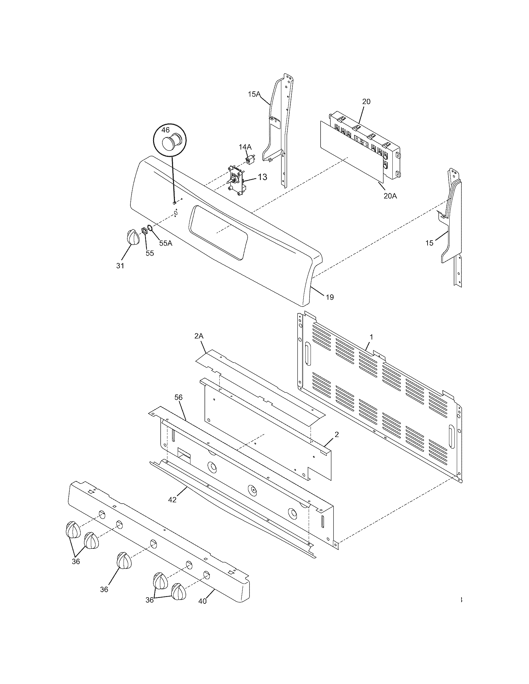 Frigidaire GLGFM96FPWB backguard diagram