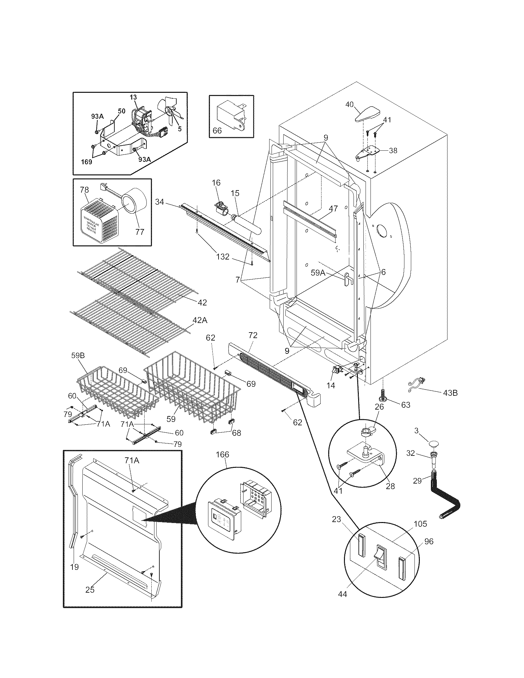 Kenmore 25326052102 cabinet diagram