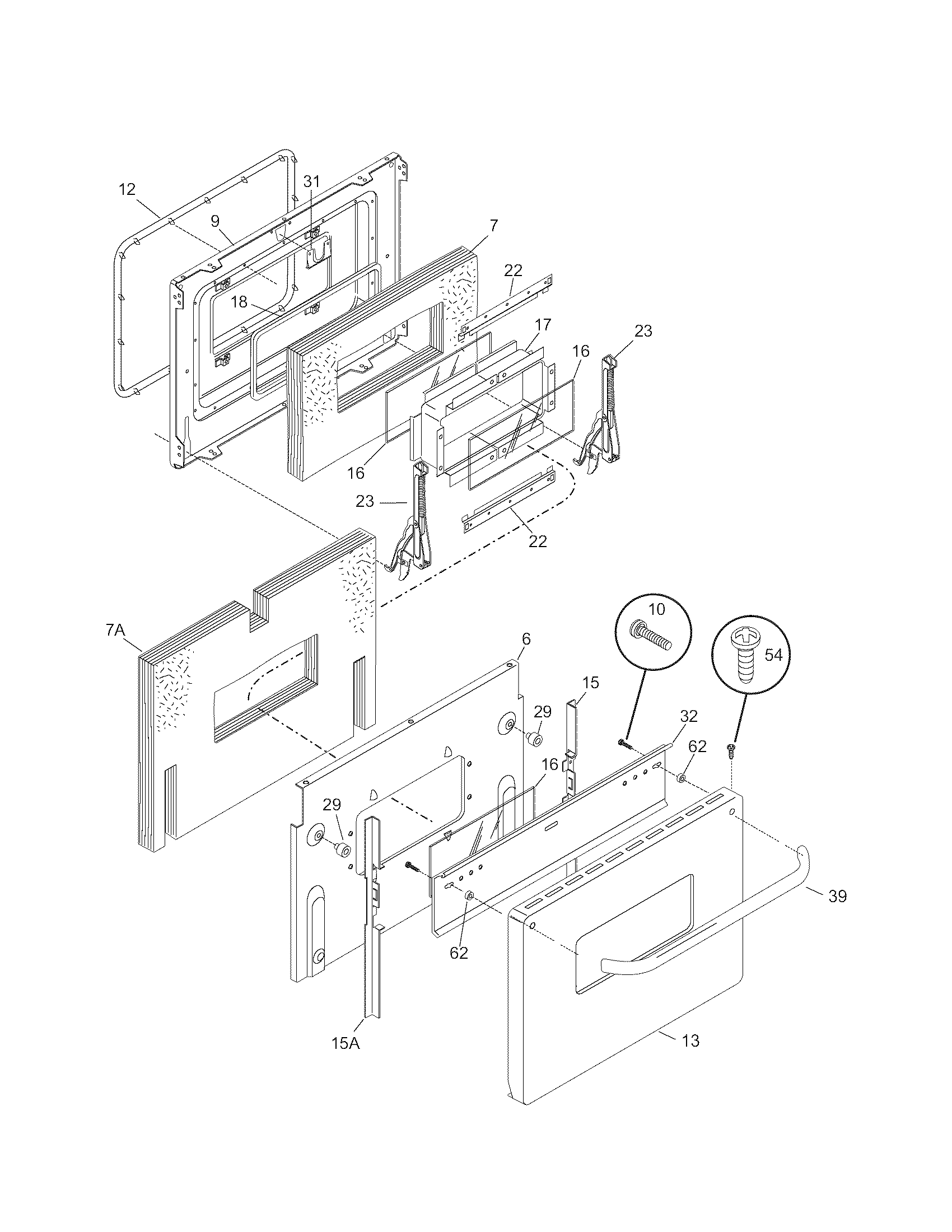 Kenmore 79090153404 door diagram