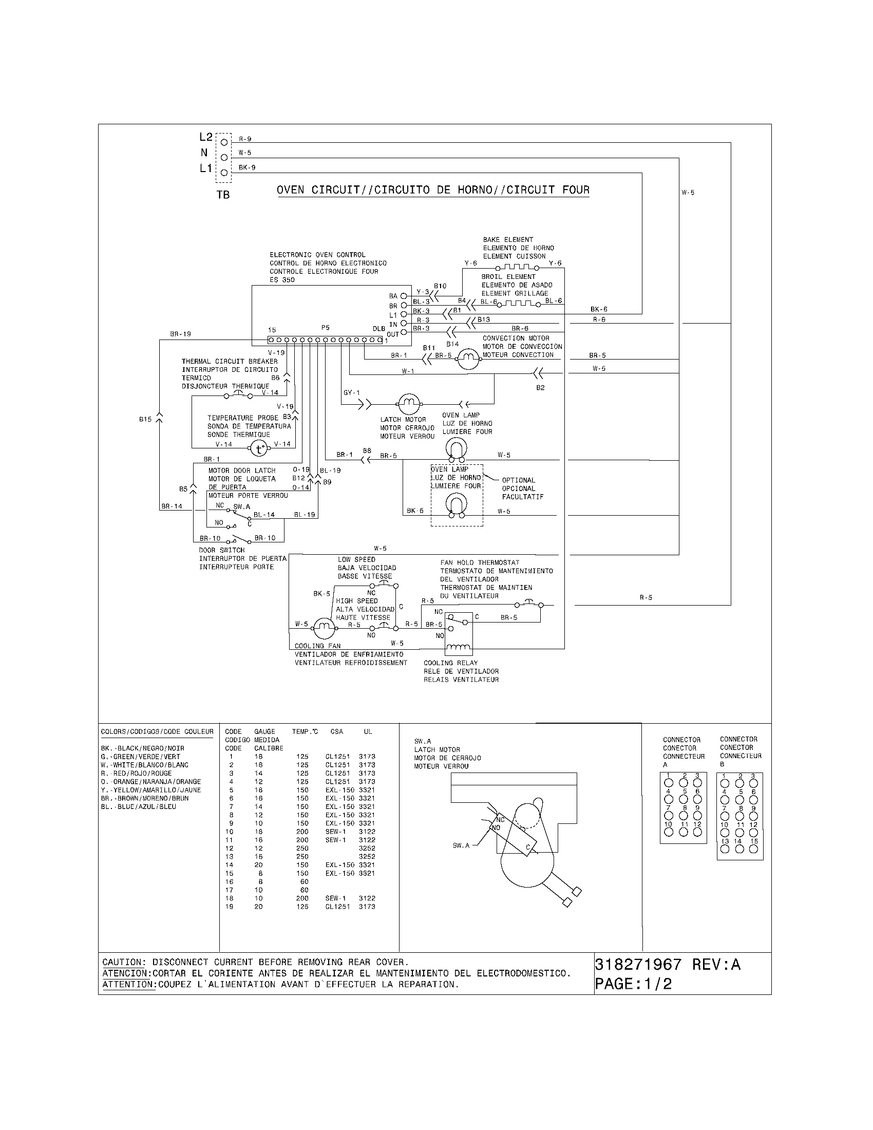 Frigidaire FES366ECF wiring diagram diagram