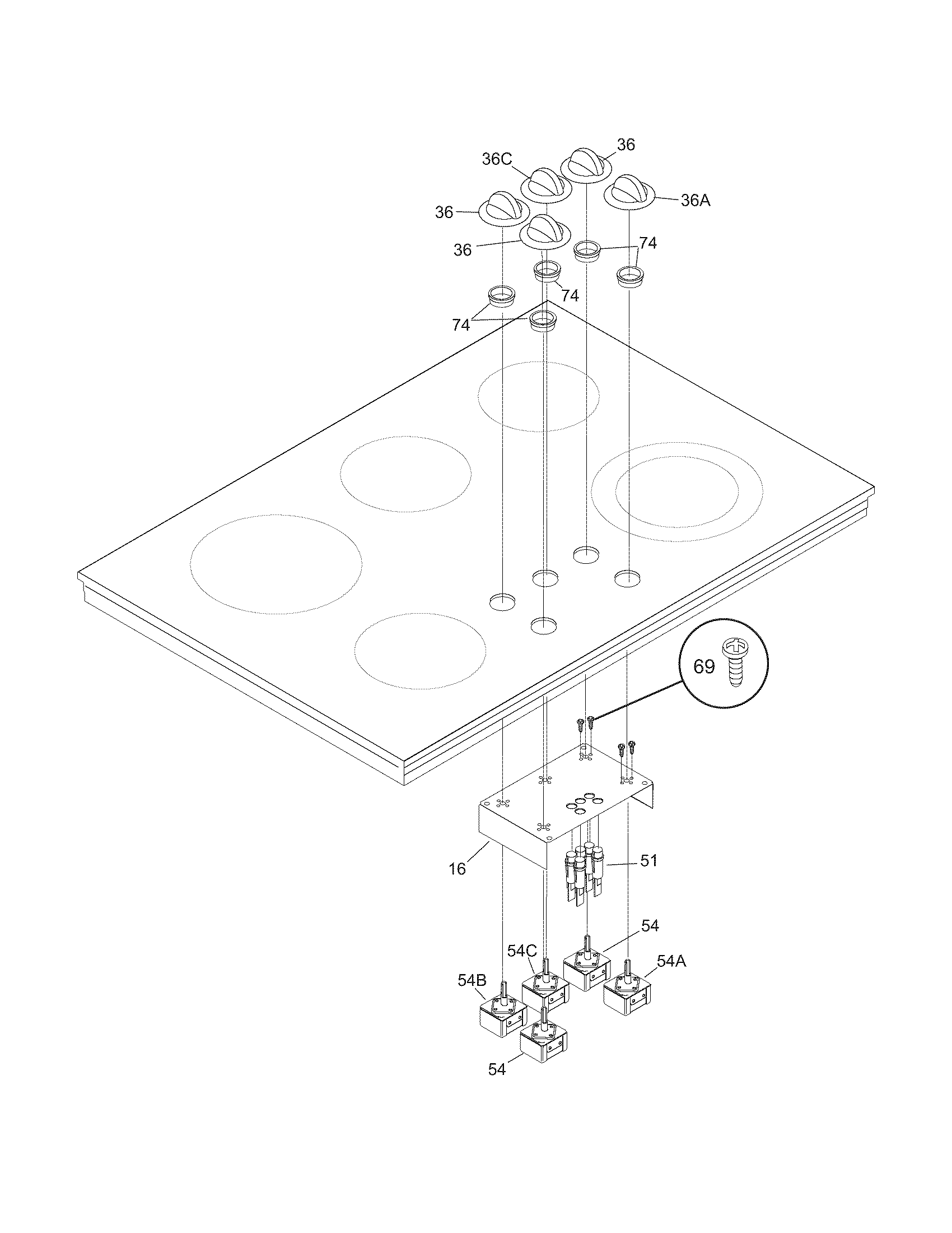 Frigidaire FEC36S7ECB controls diagram