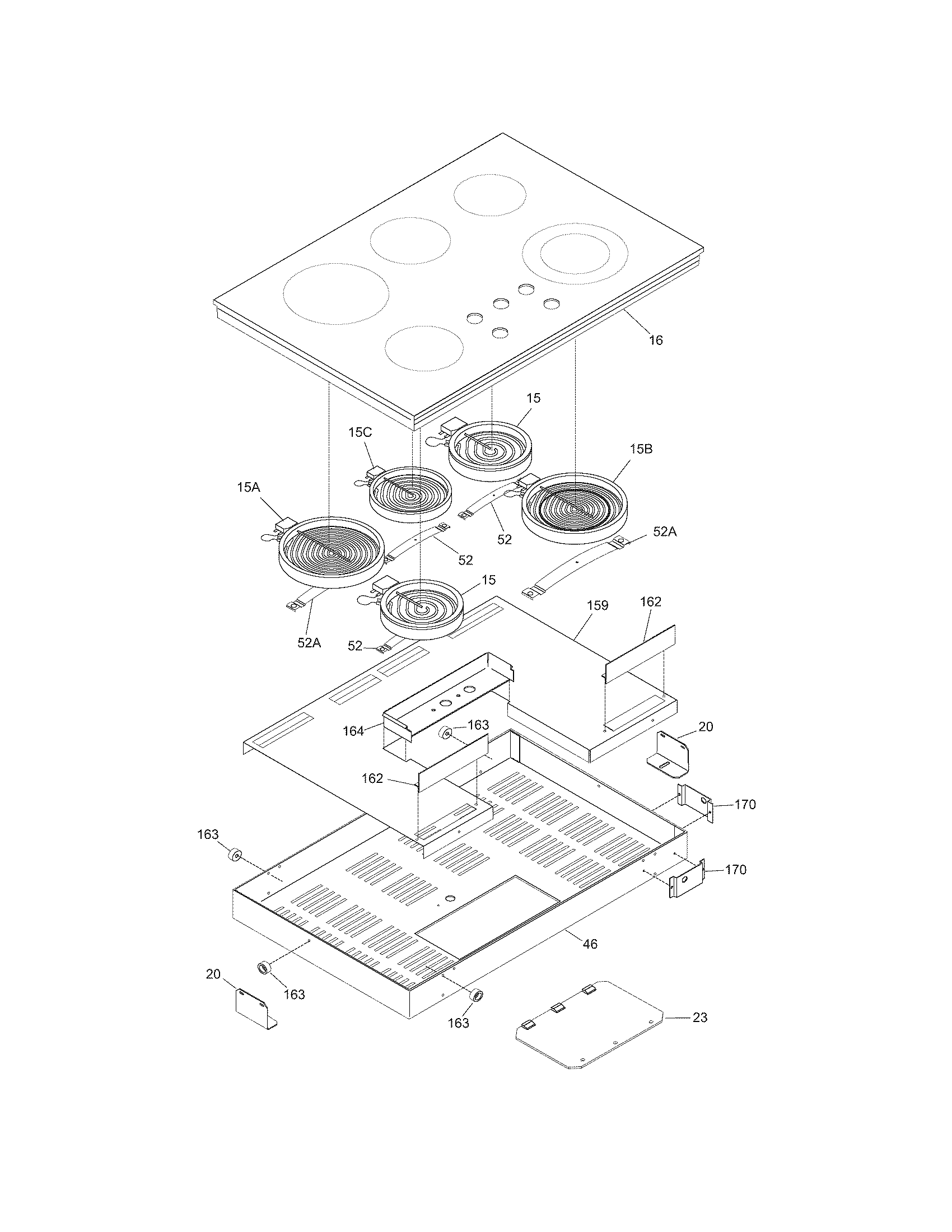 Frigidaire FEC36S7ECB maintop diagram