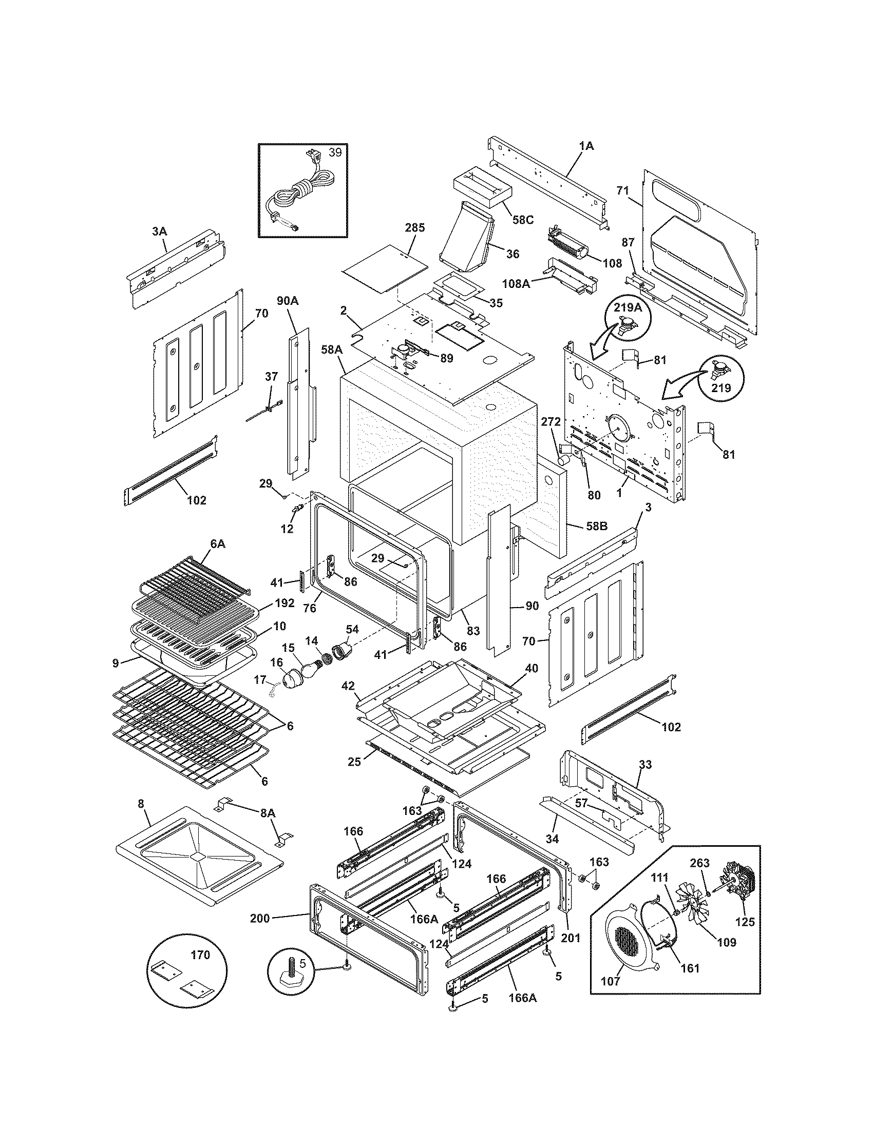 Kenmore 79036692503 body diagram
