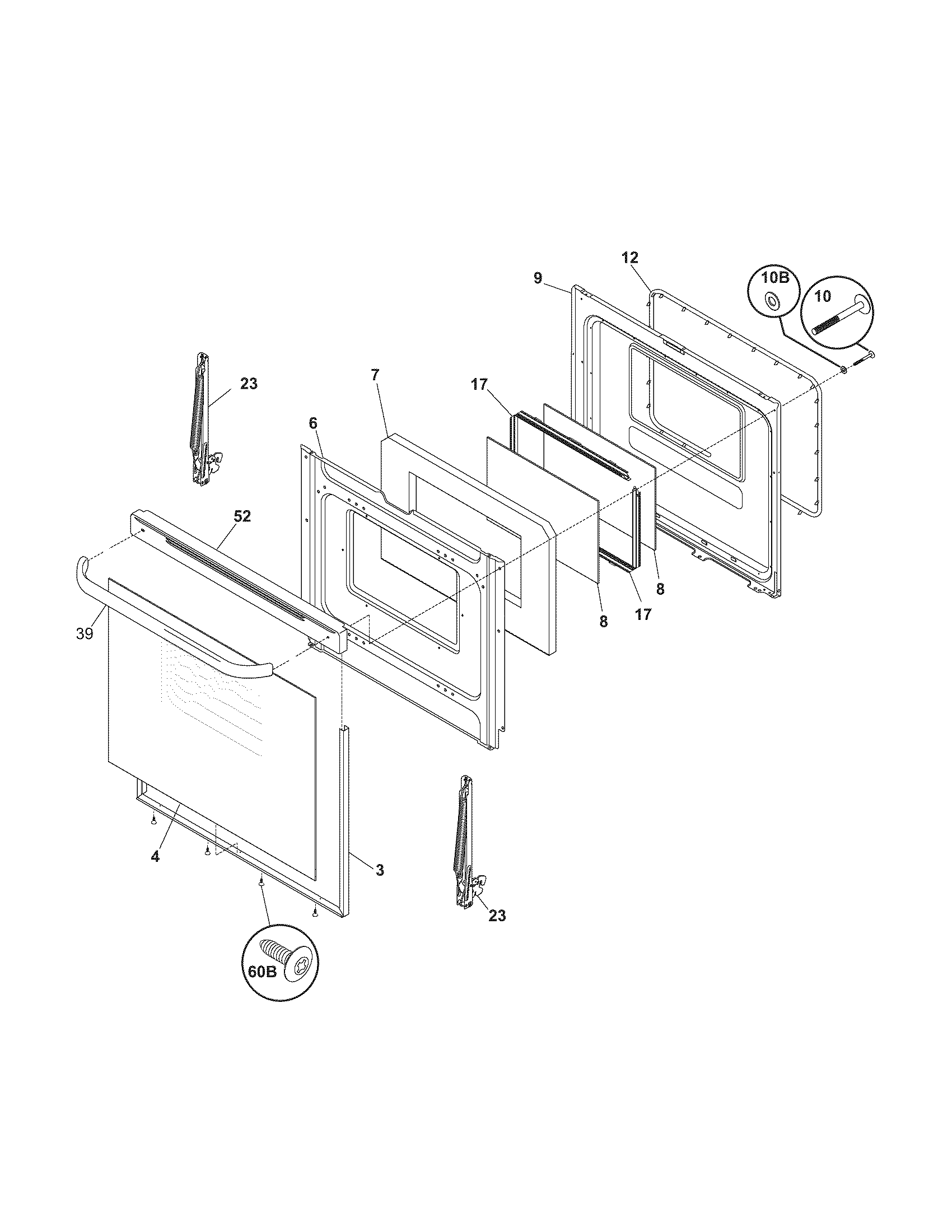 Kenmore 79090939601 door diagram