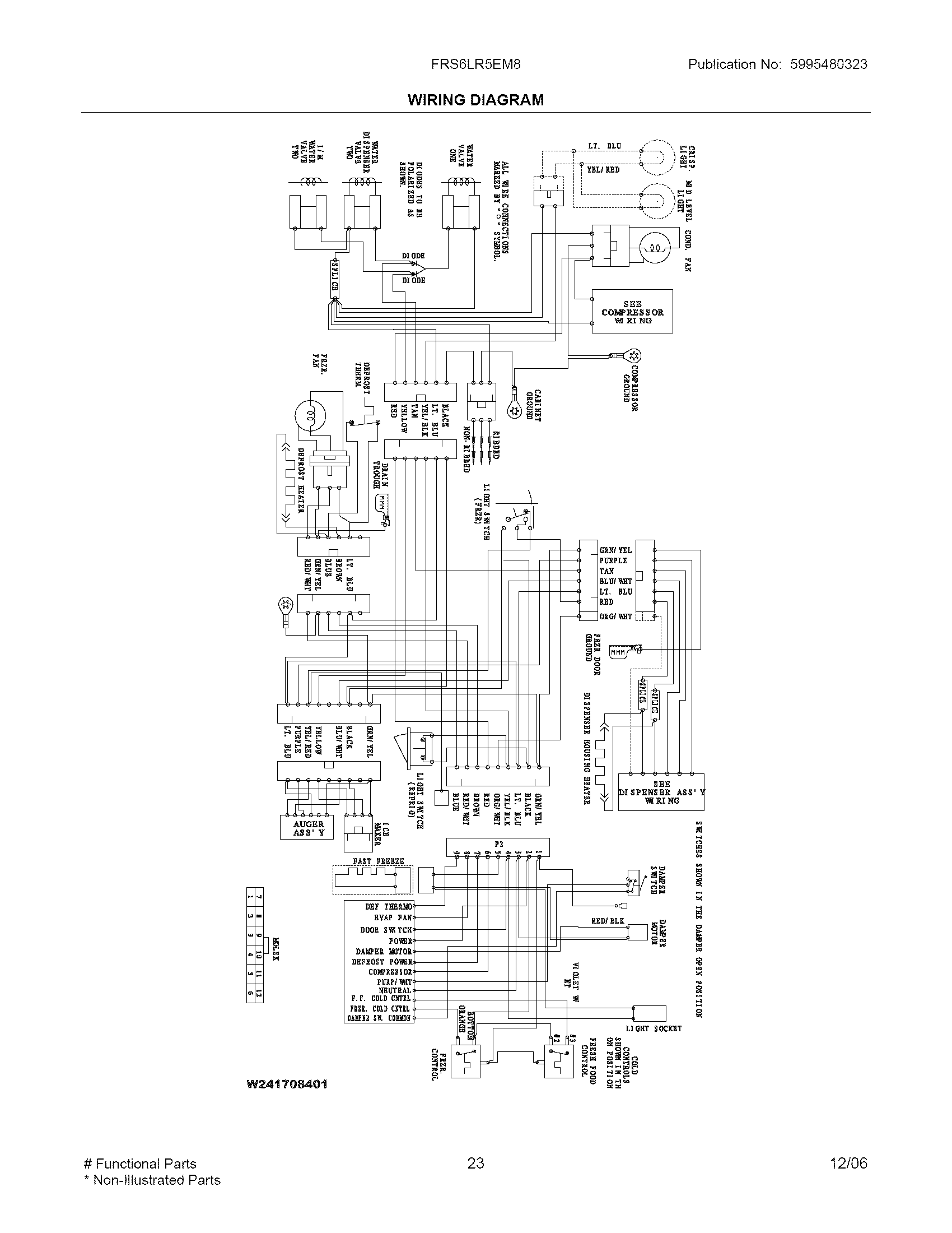 Frigidaire FRS6LR5EM8 wiring diagram diagram
