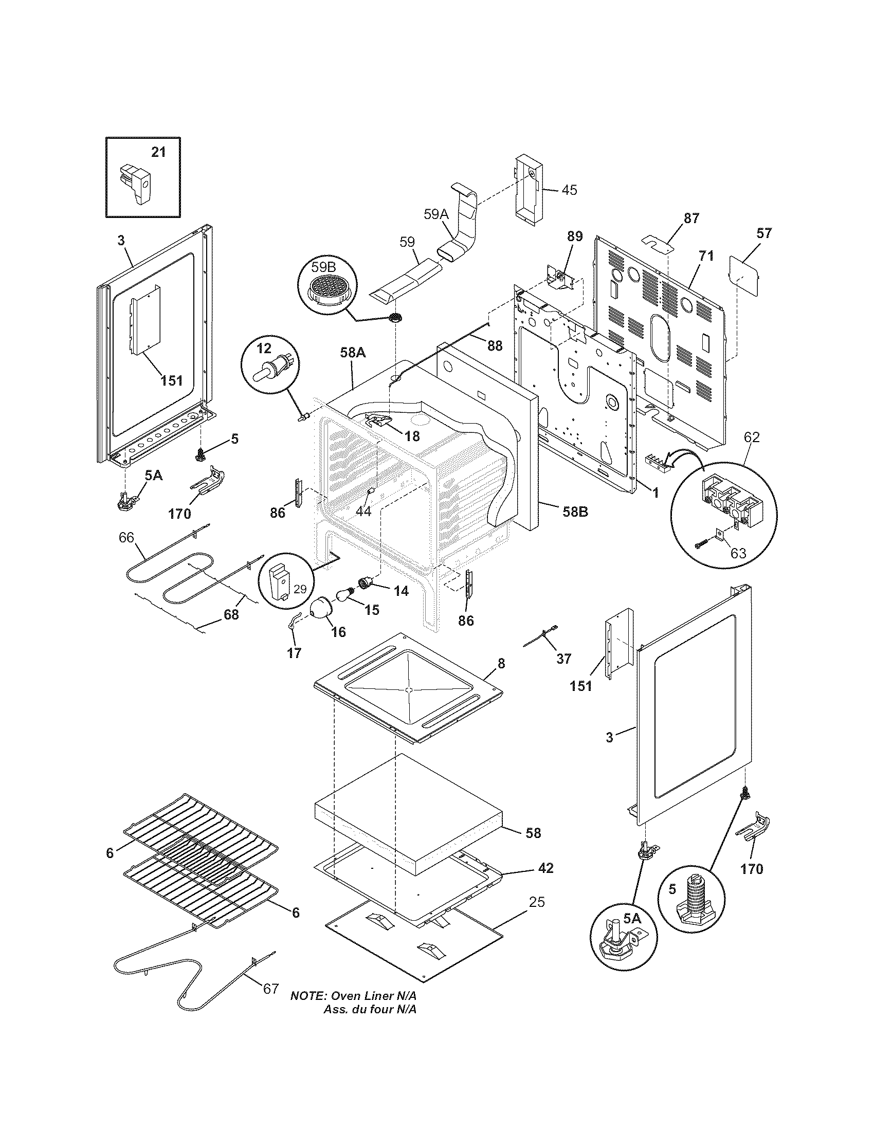 Kenmore 79096014407 body diagram