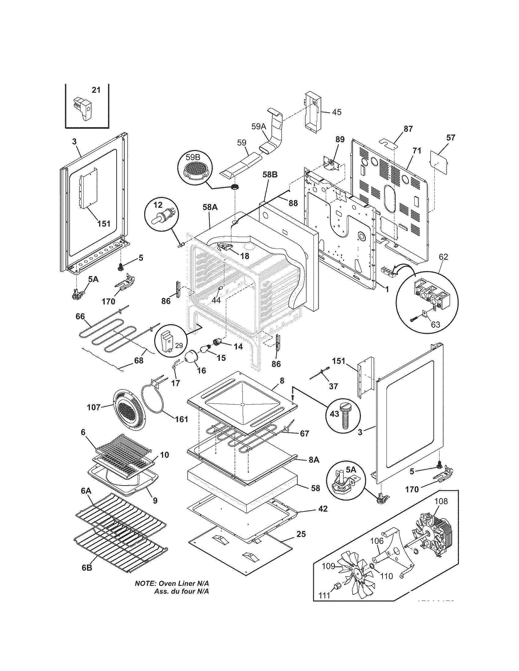 Kenmore 79096549602 body diagram