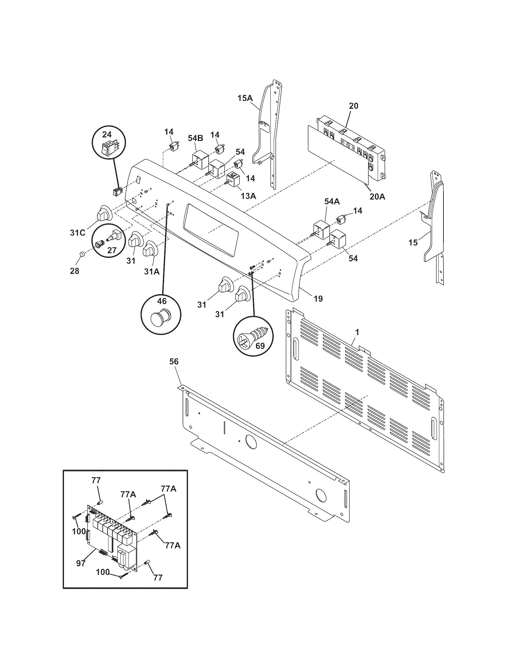 Kenmore 7909421340B backguard diagram