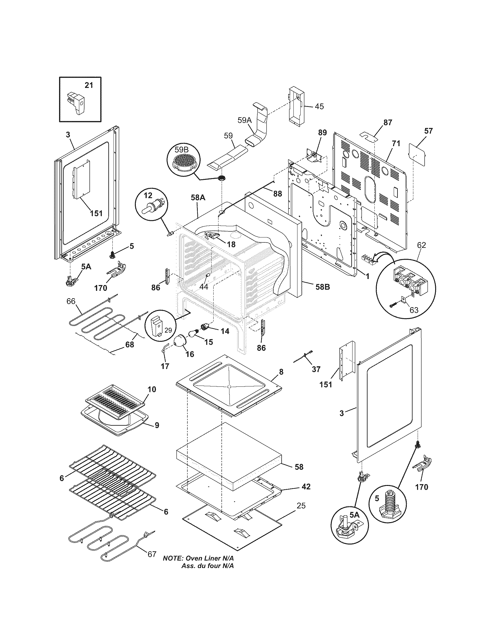 Kenmore 7909611340A body diagram
