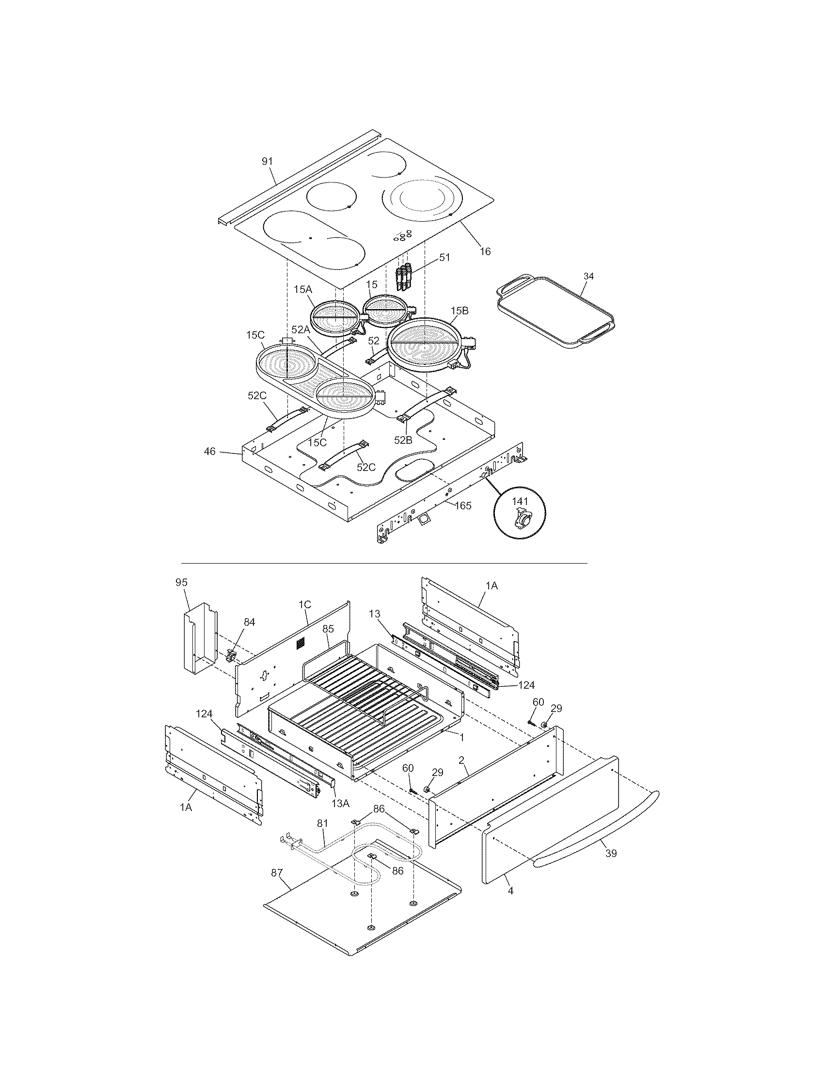 Kenmore Elite 79046714602 top/drawer diagram