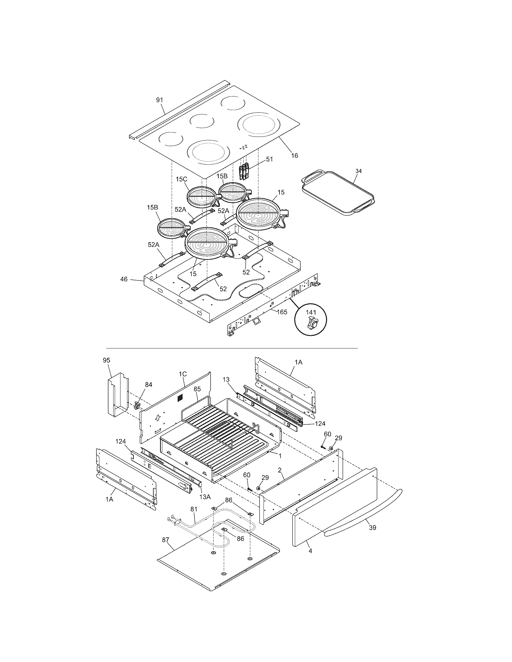 Kenmore Elite 79046702602 top/drawer diagram