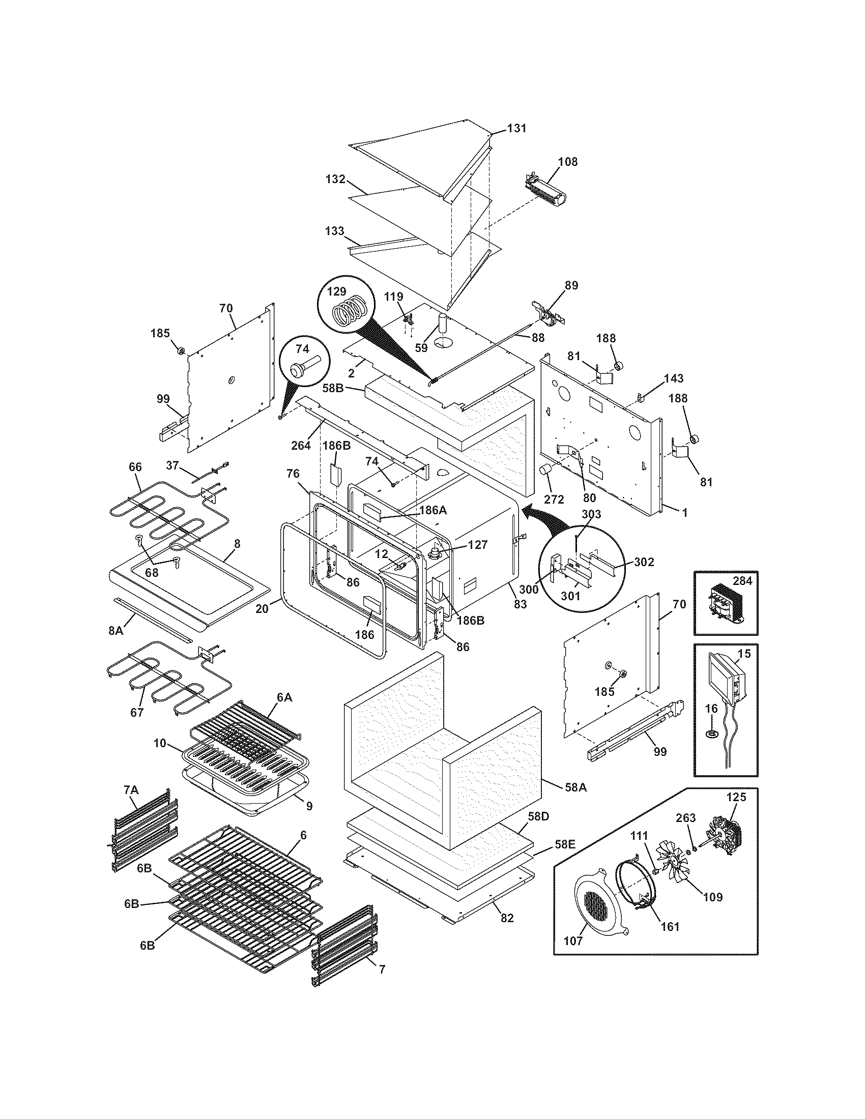 Electrolux E30EW85EPS1 upper oven diagram