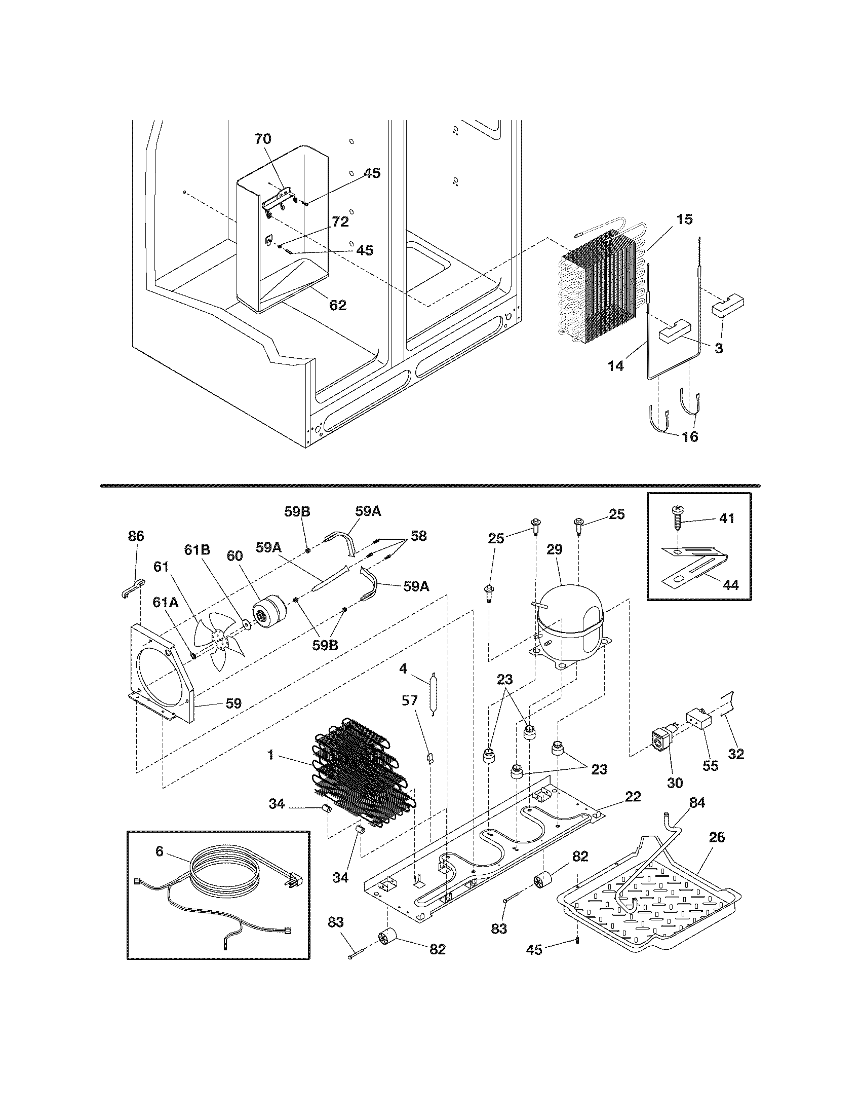 White-Westinghouse WRS6W1EW9 system diagram