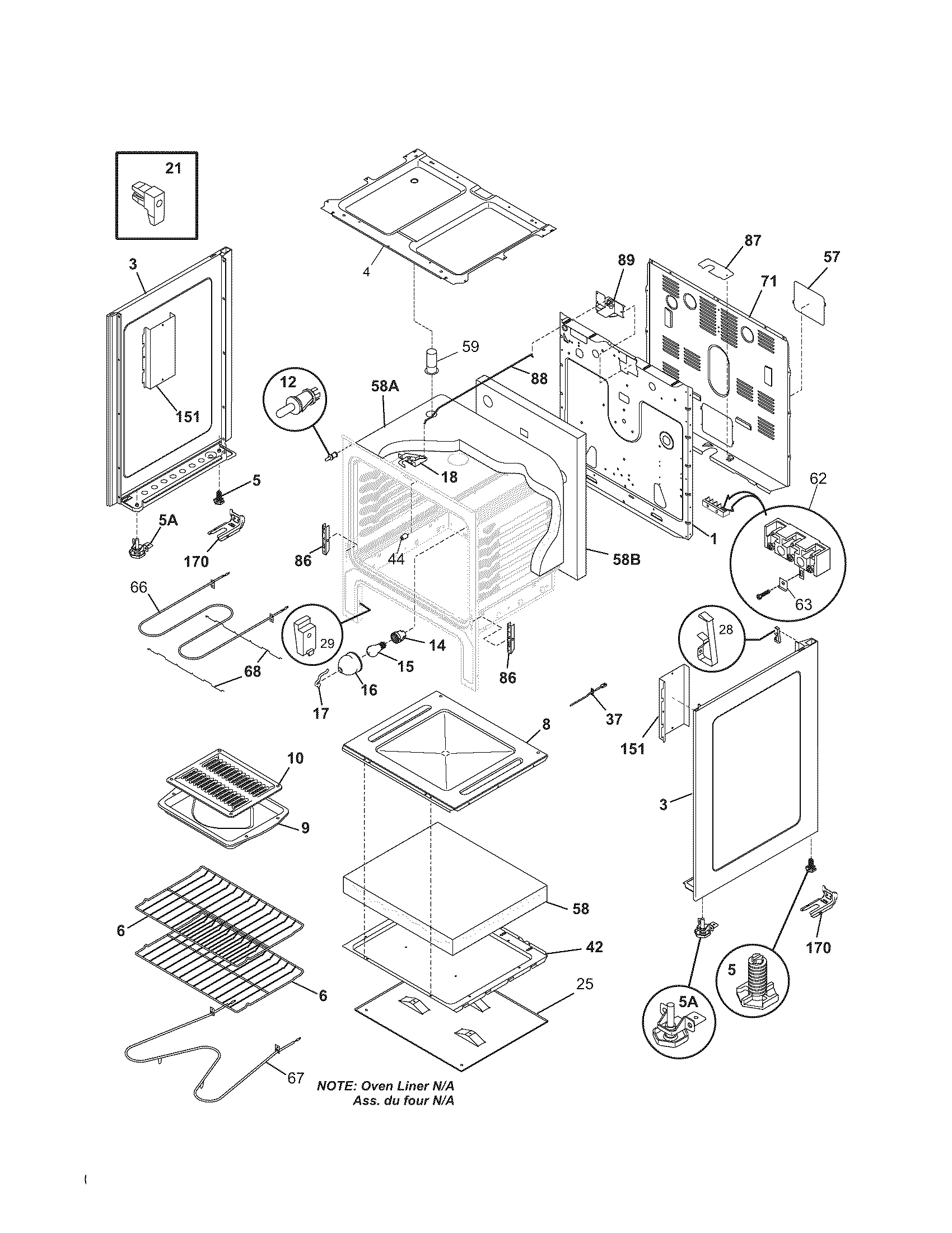 Kenmore 79090900601 body diagram