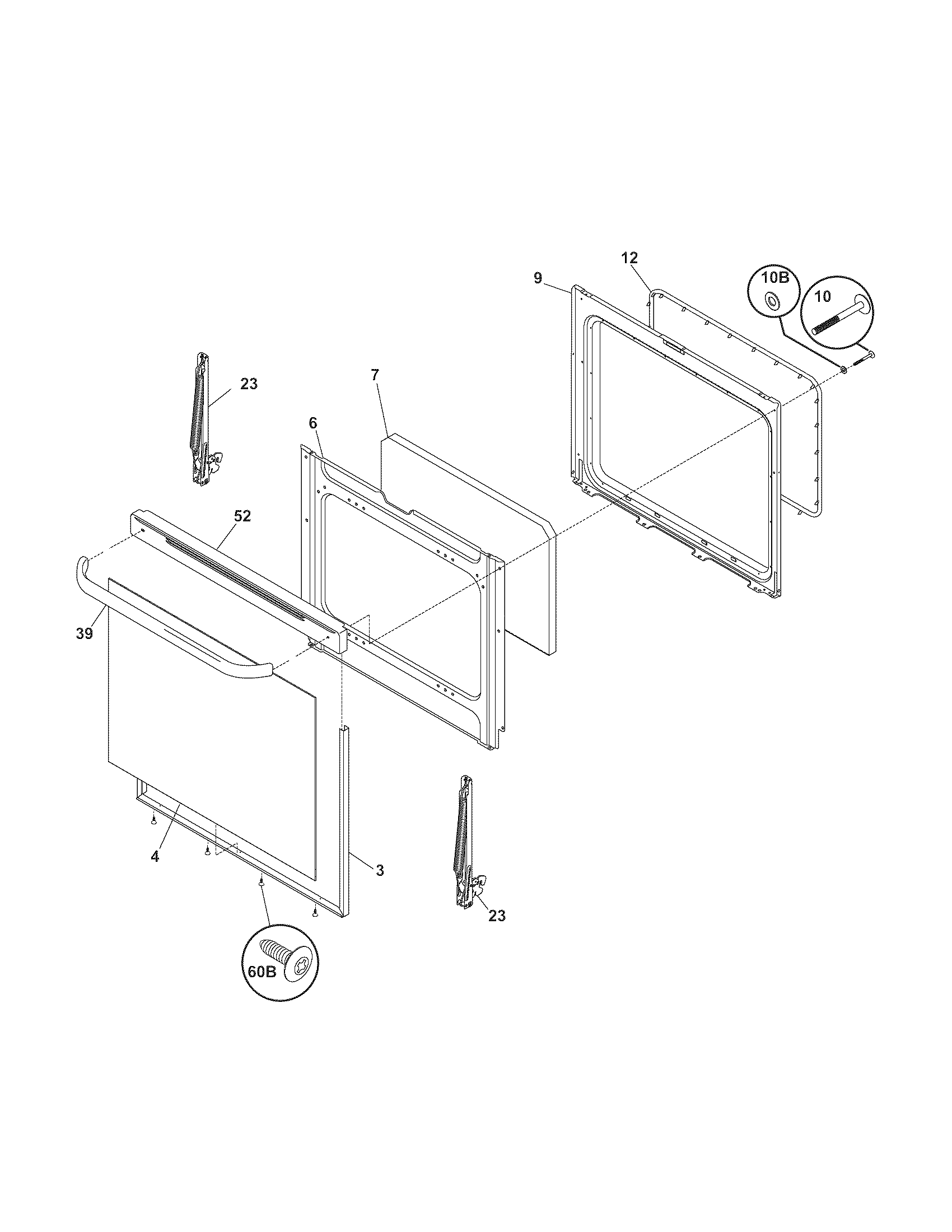 Kenmore 79090900601 door diagram