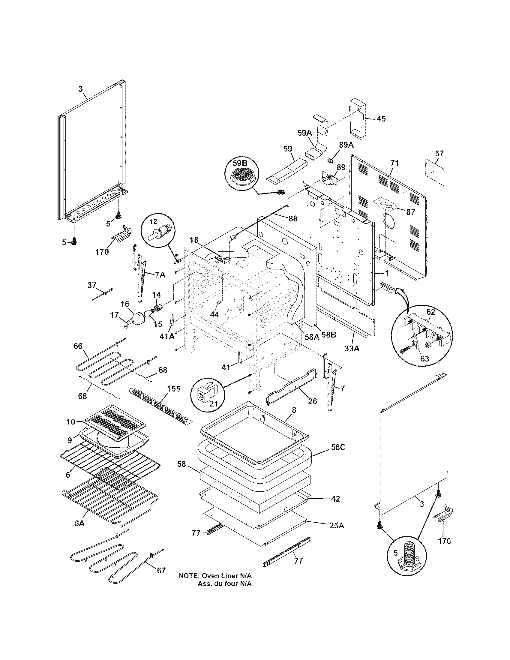 Kenmore 79092889300 body diagram