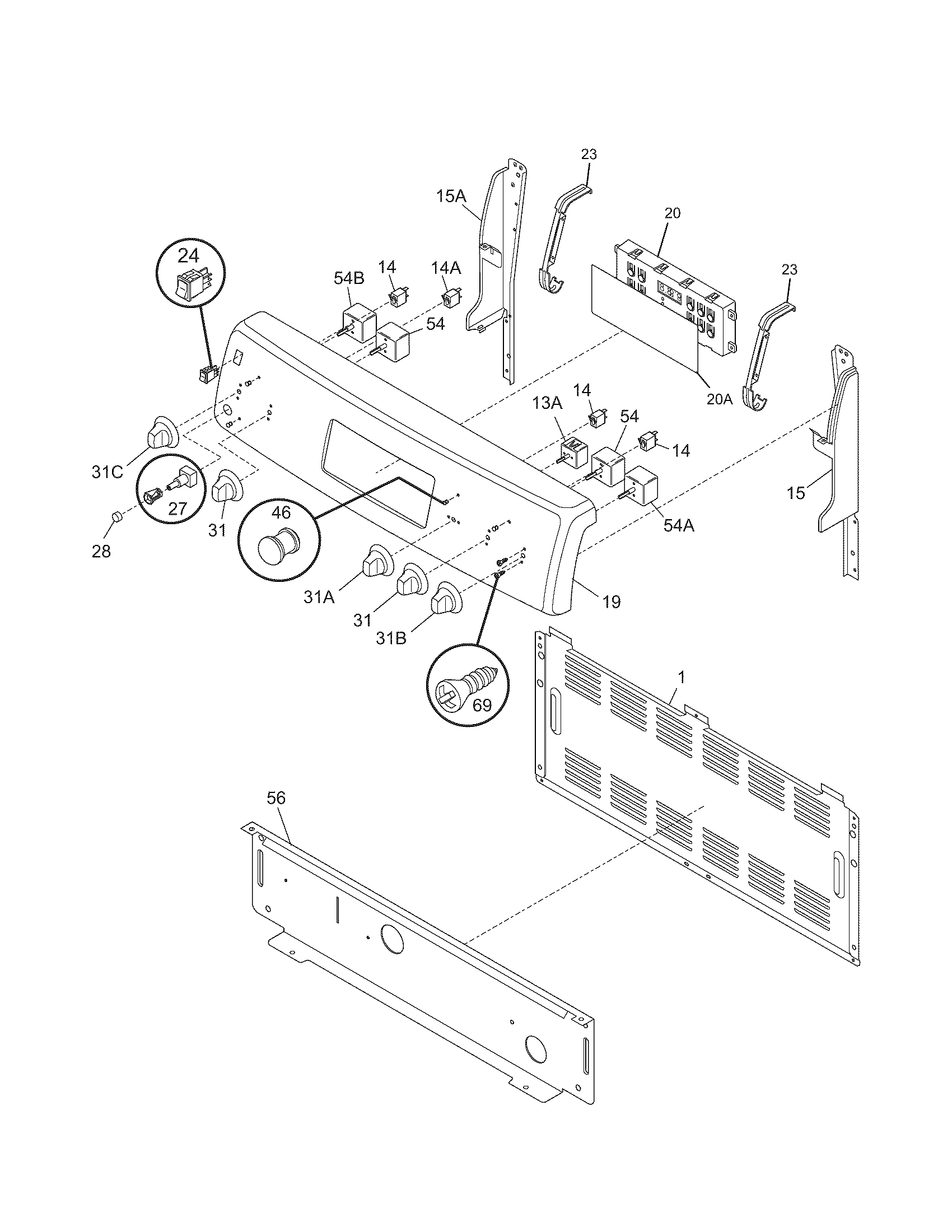 Kenmore 79095683300 backguard diagram