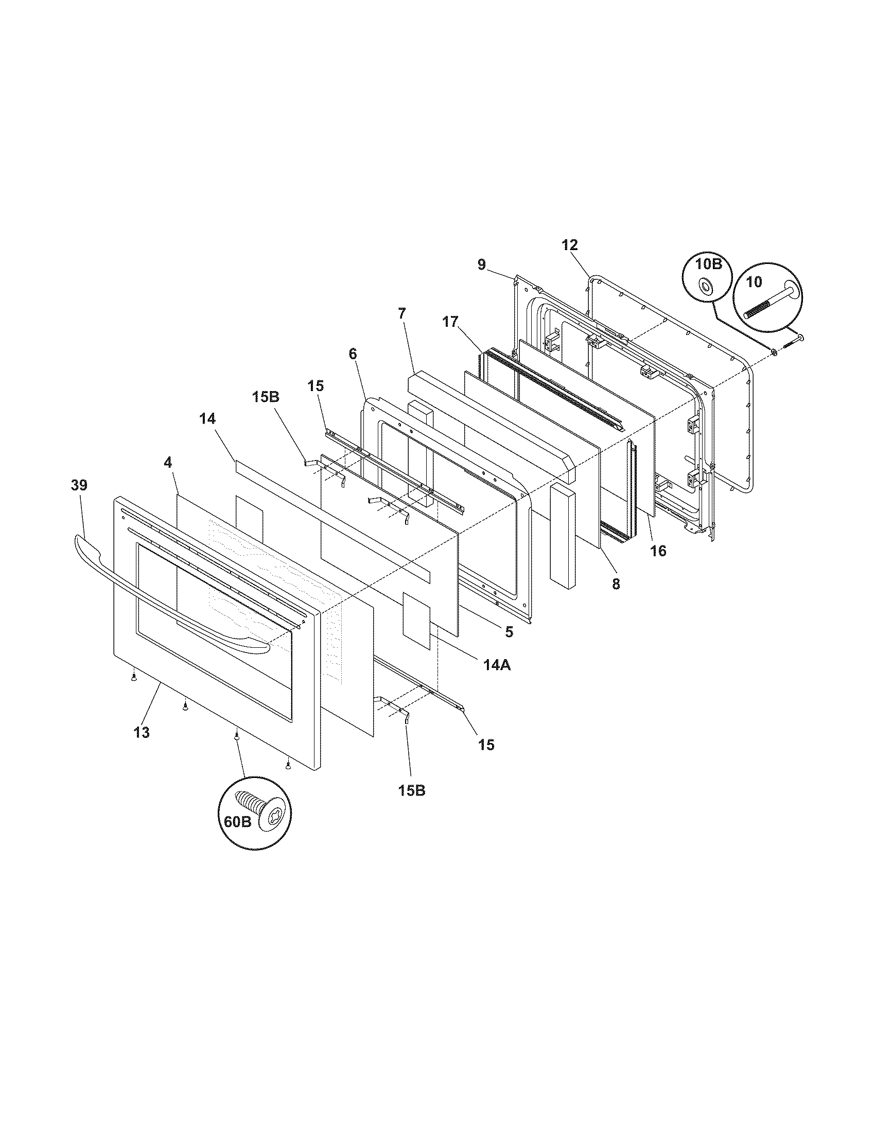 Kenmore 79095683300 door diagram