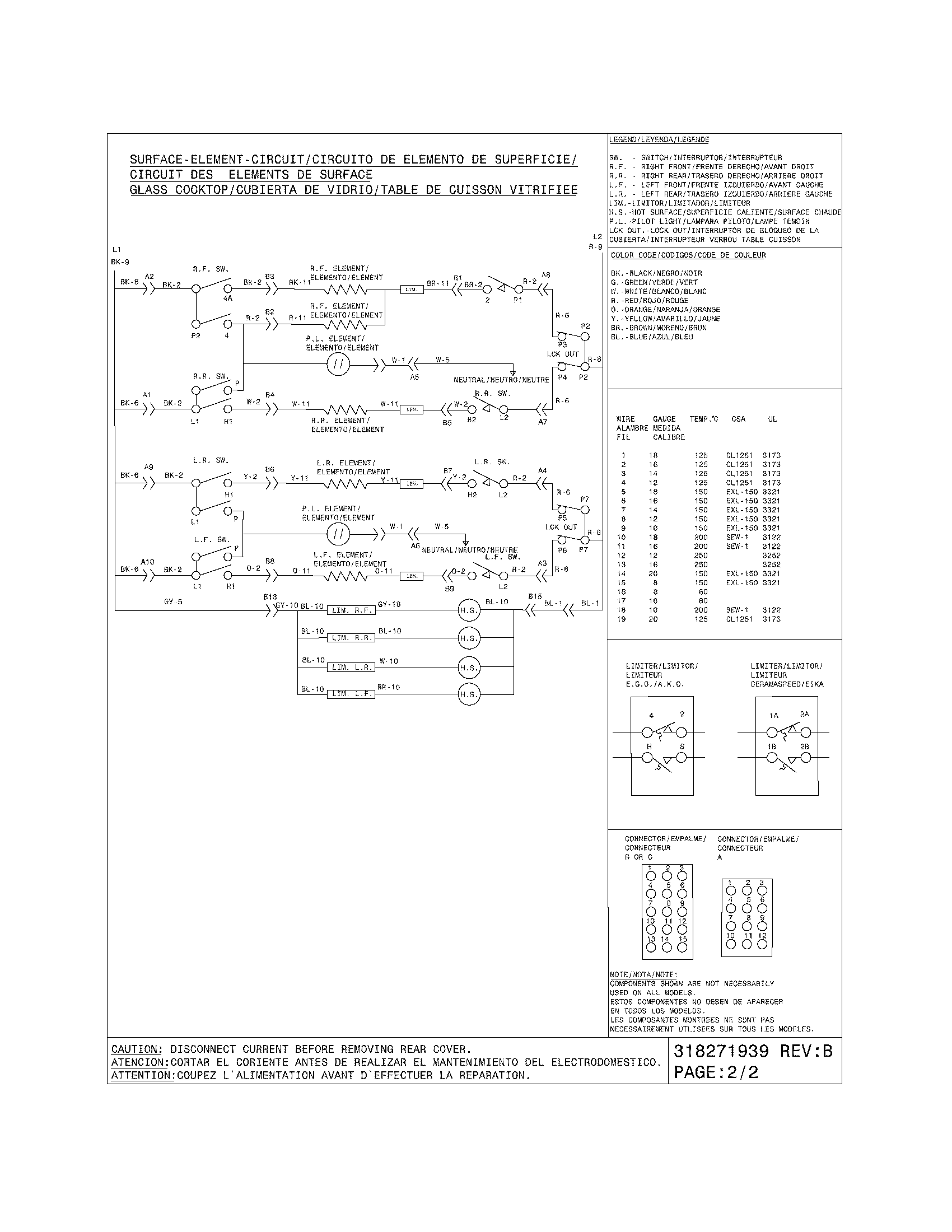 Frigidaire BFES368EC6 wiring diagram diagram