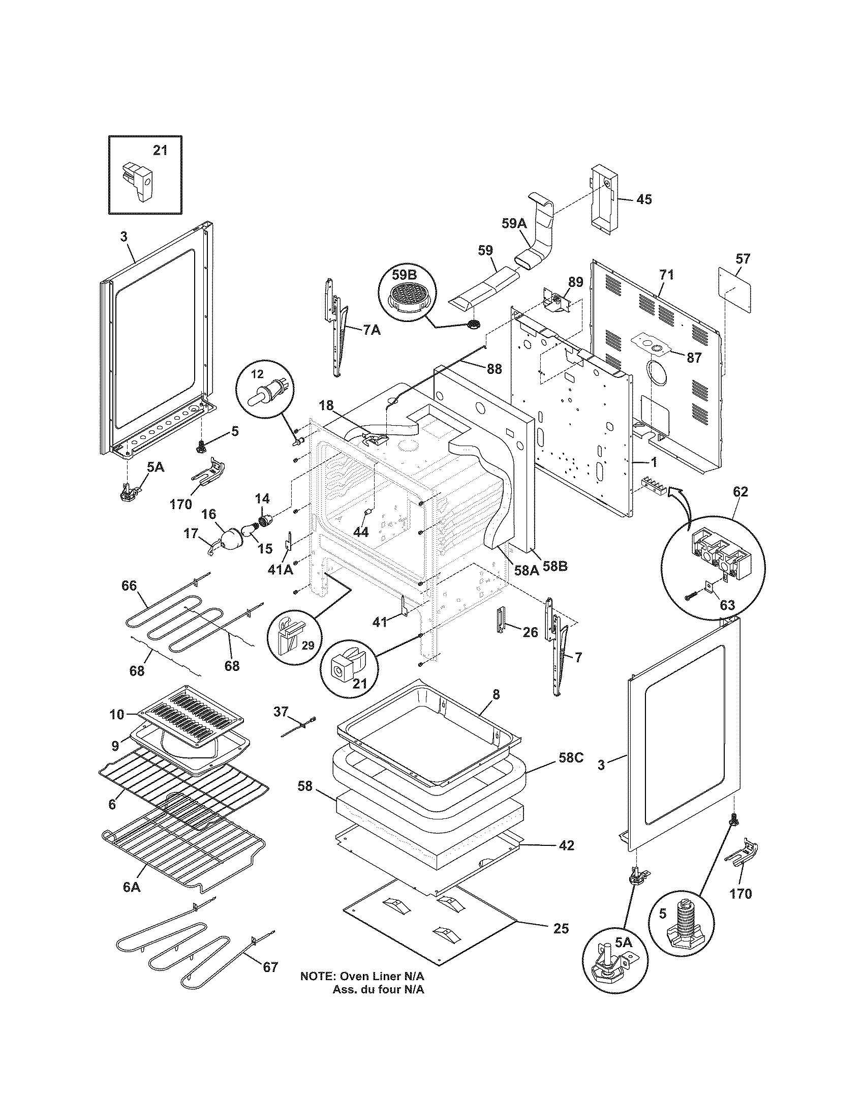 Kenmore 79095680303 body diagram