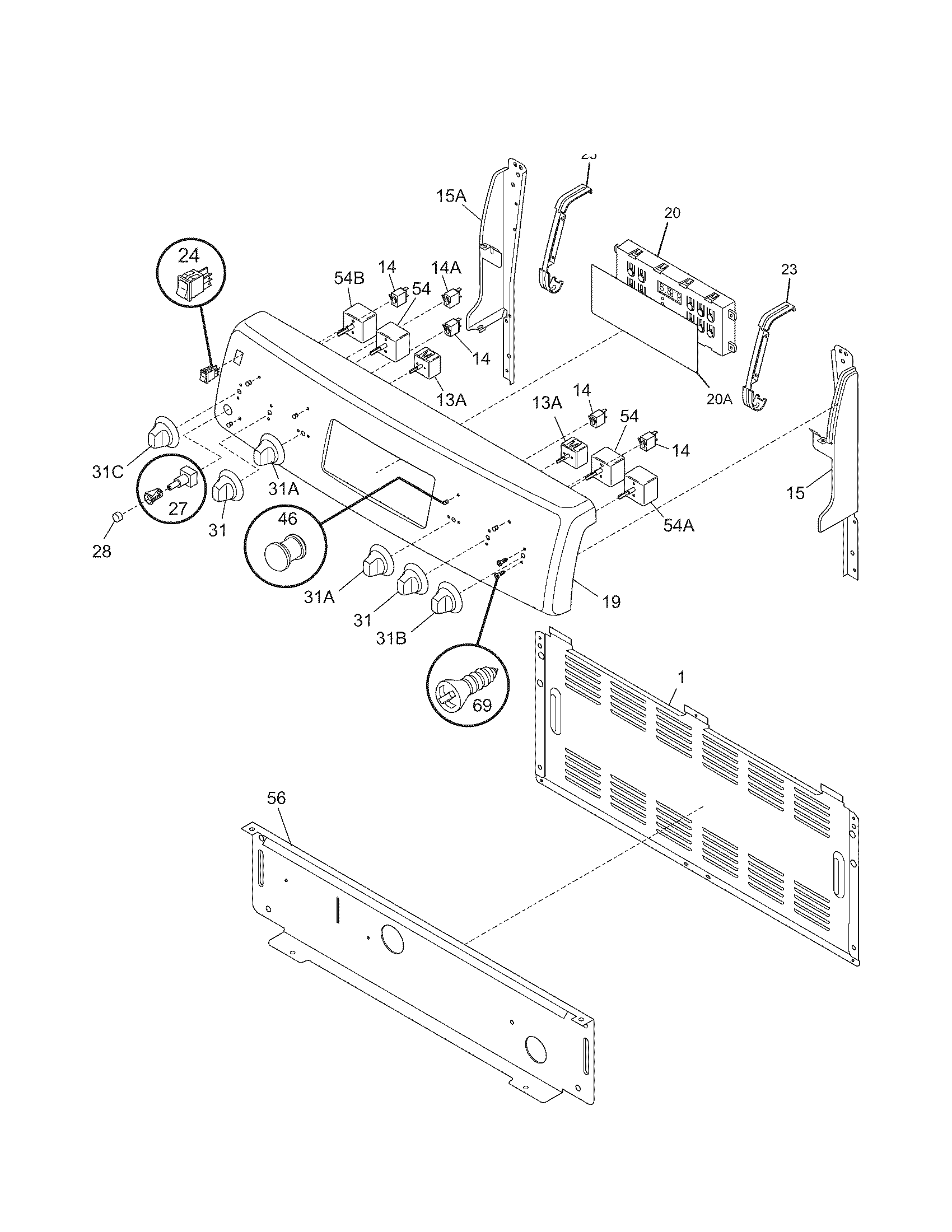 Kenmore 79095889303 backguard diagram