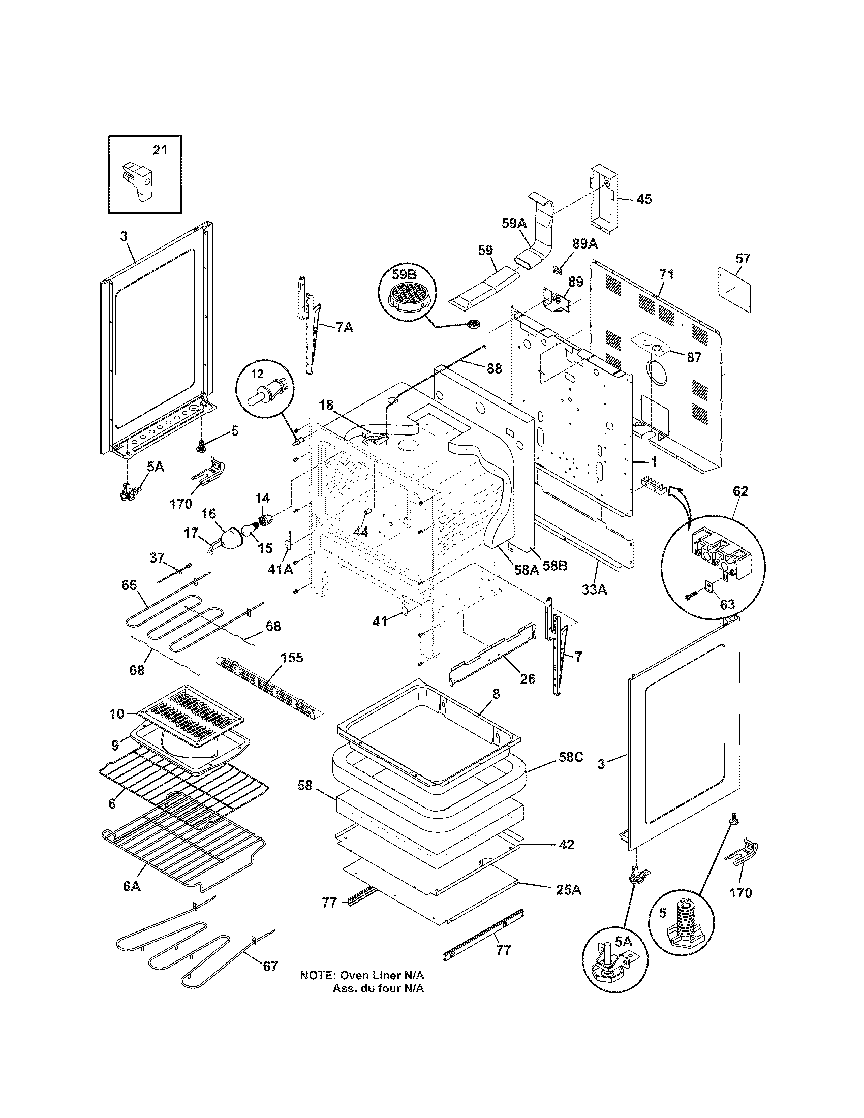Kenmore 79095889303 body diagram