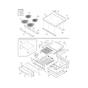 Frigidaire GLEFM385DSJ top/drawer diagram