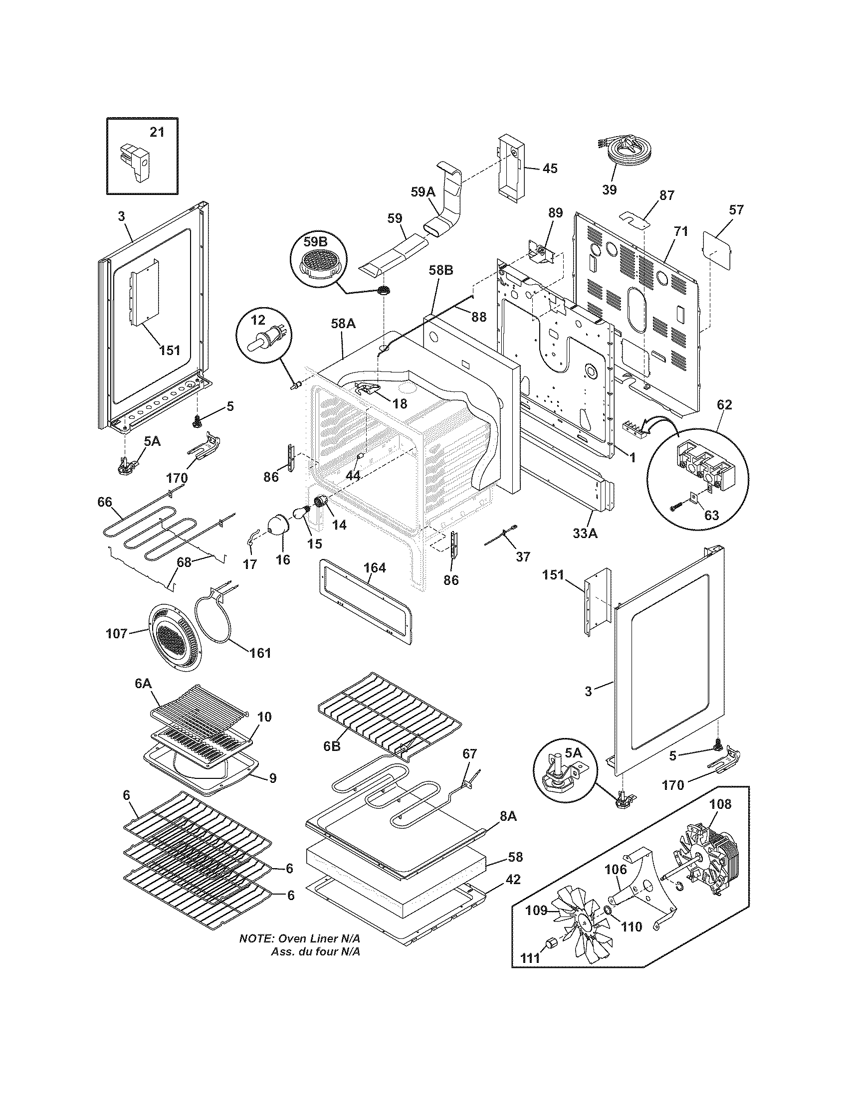 Frigidaire CPLEFM99ECK body diagram