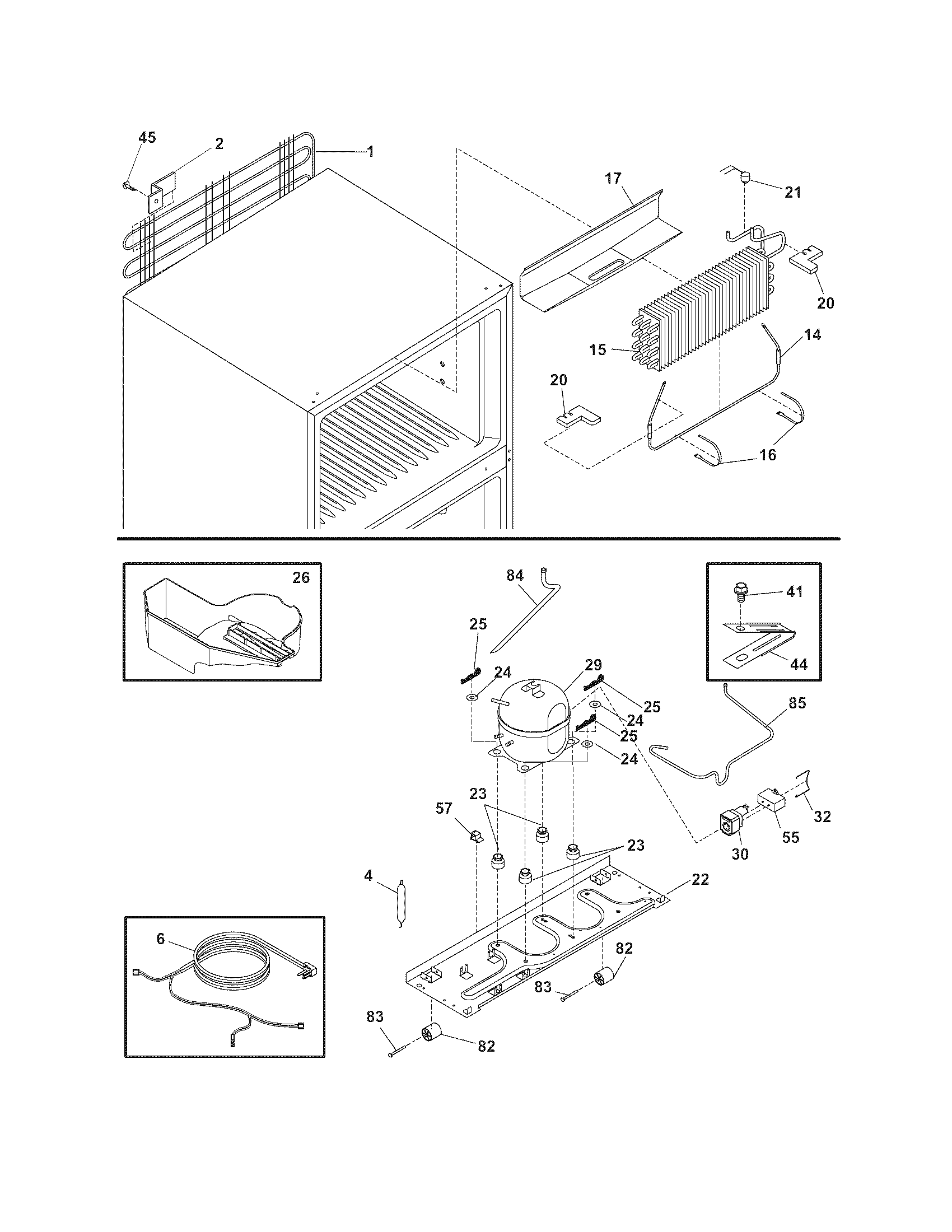 Frigidaire FRT8B5HZ1 system diagram