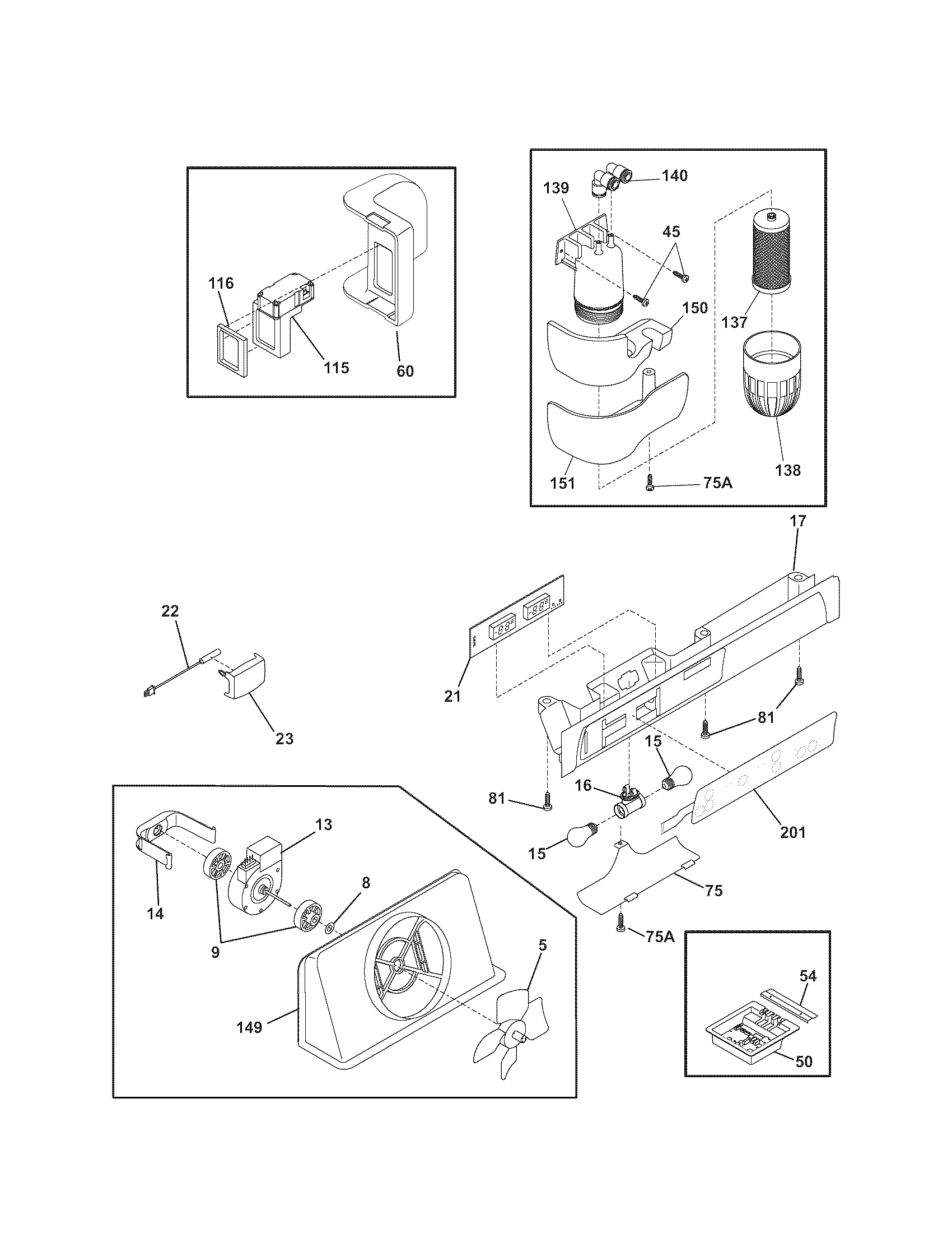 Kenmore Elite 25344513603 controls diagram