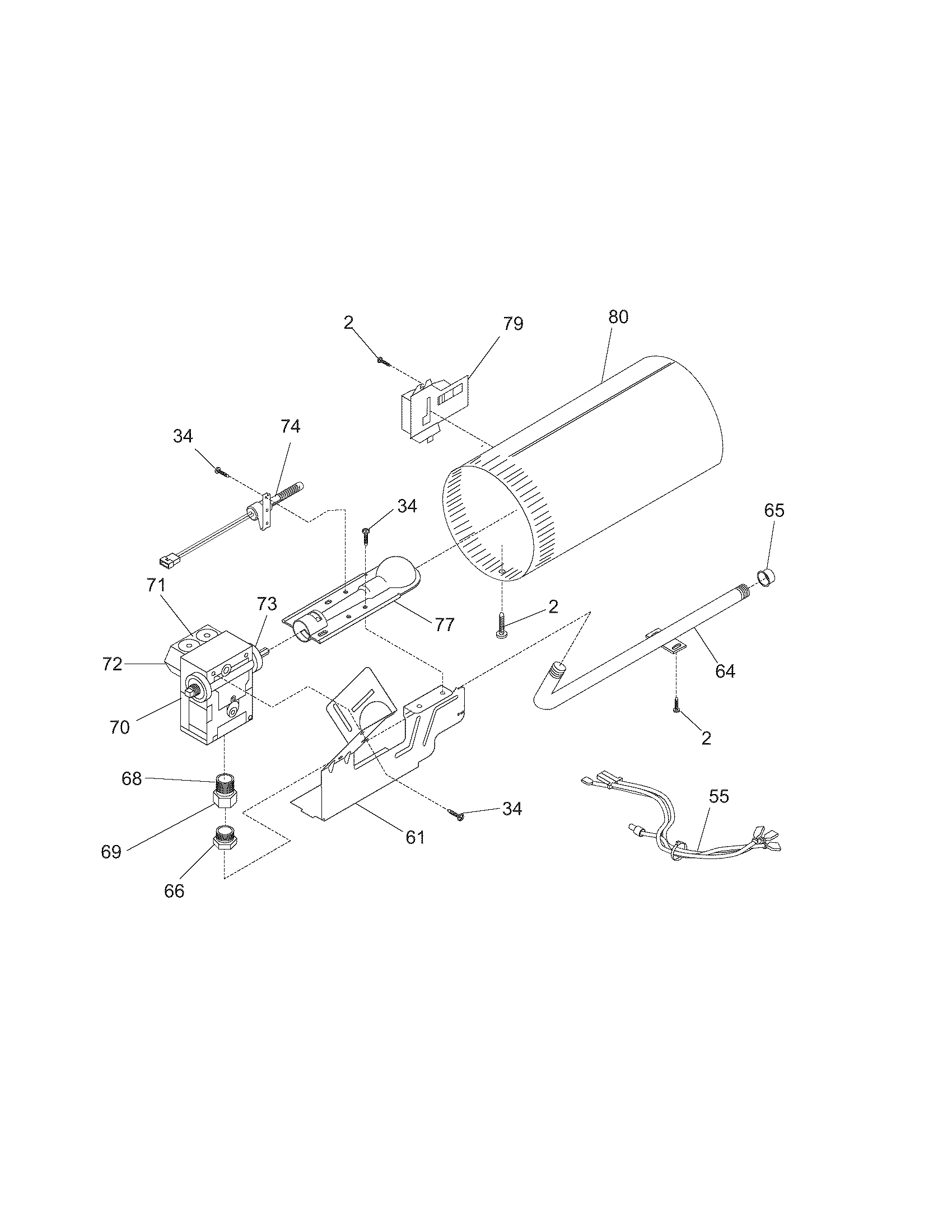 Frigidaire NMGR336FS0 burner diagram