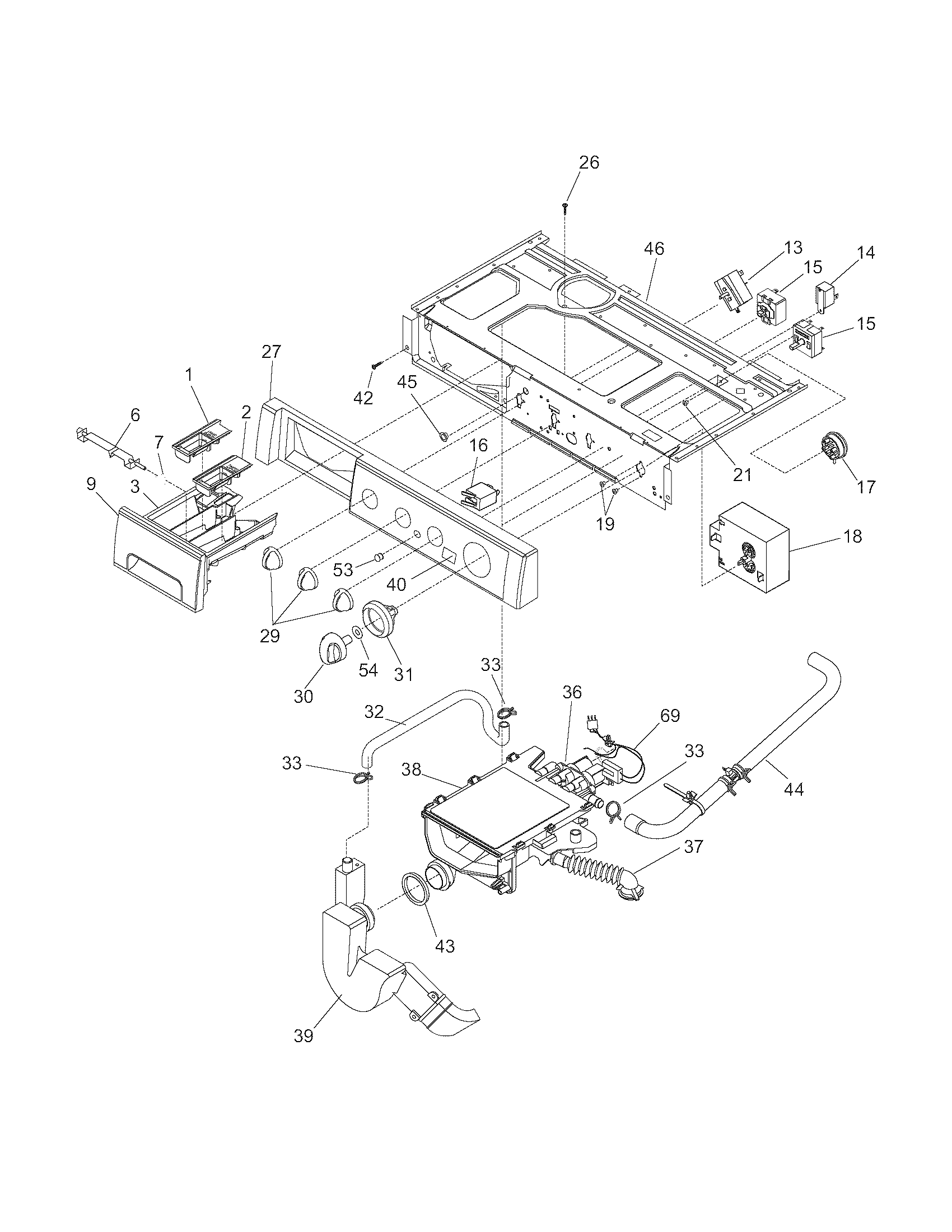 Gibson GTF1040FS0 control panel diagram