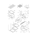 Frigidaire GLHT186HW1 shelves diagram