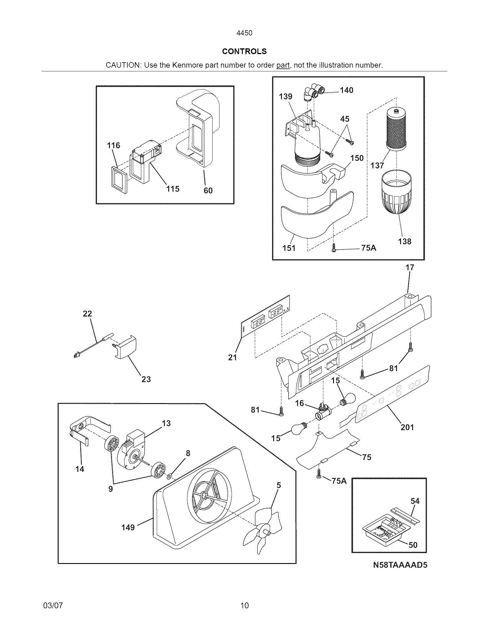 Kenmore Elite 25344509603 controls diagram