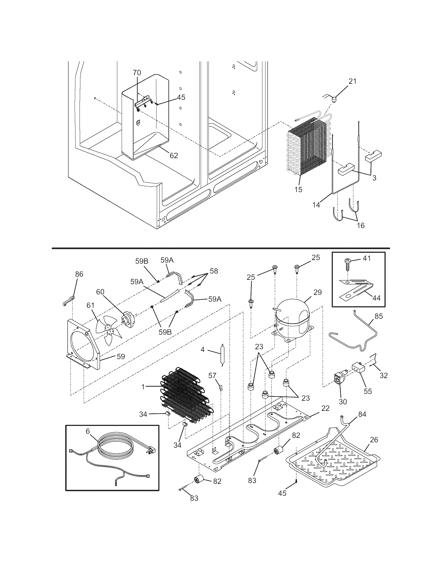 Frigidaire FSC23R5DSBC system diagram
