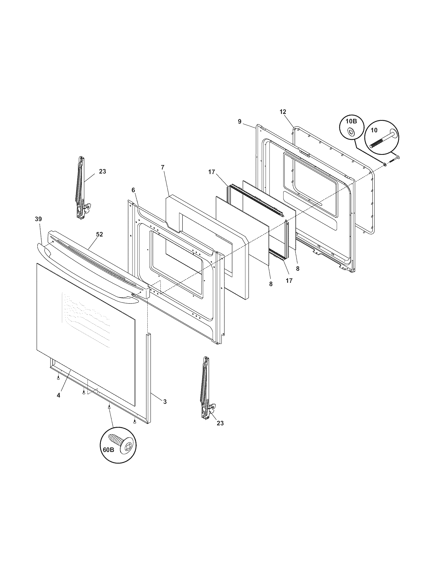 Kenmore 79078579408 door diagram